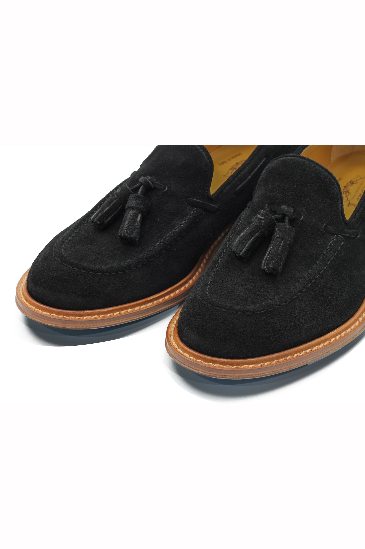 BLACK ITALIAN SUEDE TASSEL LOAFER