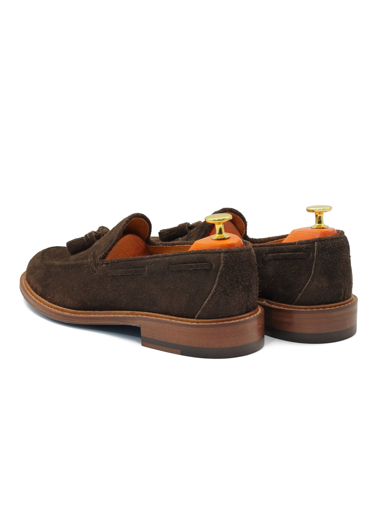 BROWN ITALIAN SUEDE TASSEL LOAFER