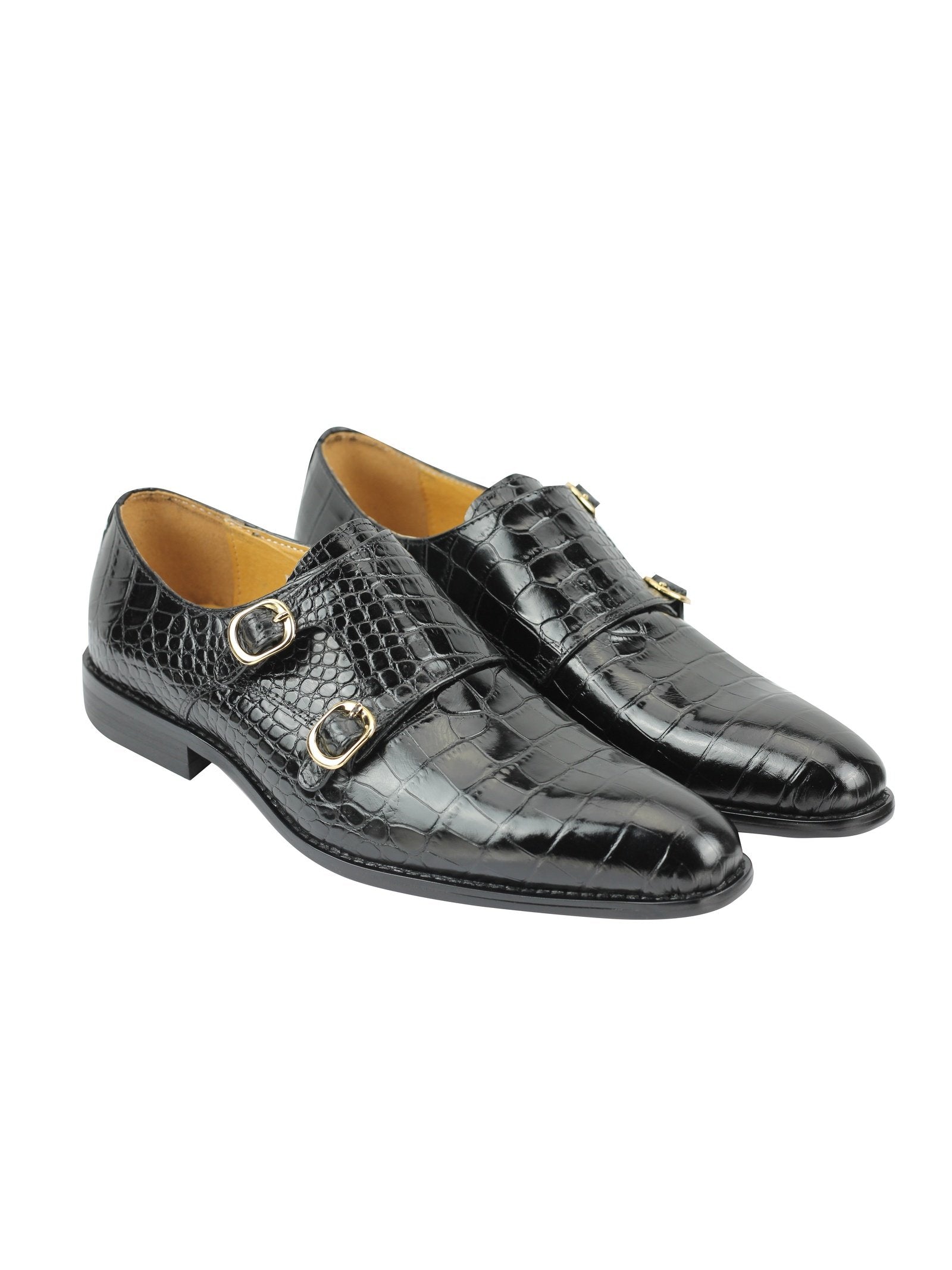 CROC PRINT BLACK DOUBLE MONK