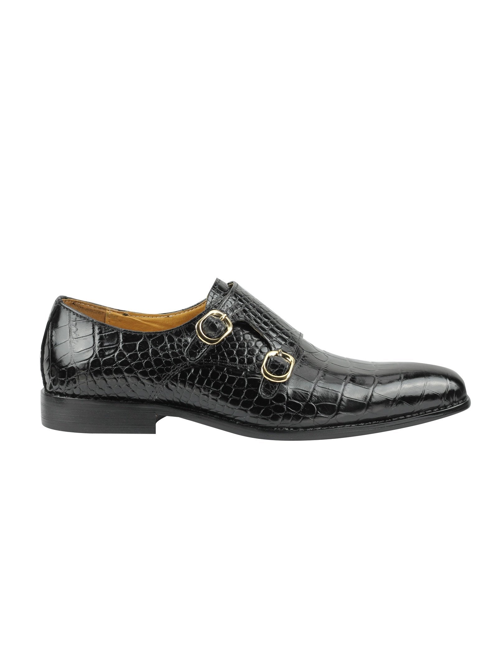 CROC PRINT BLACK DOUBLE MONK