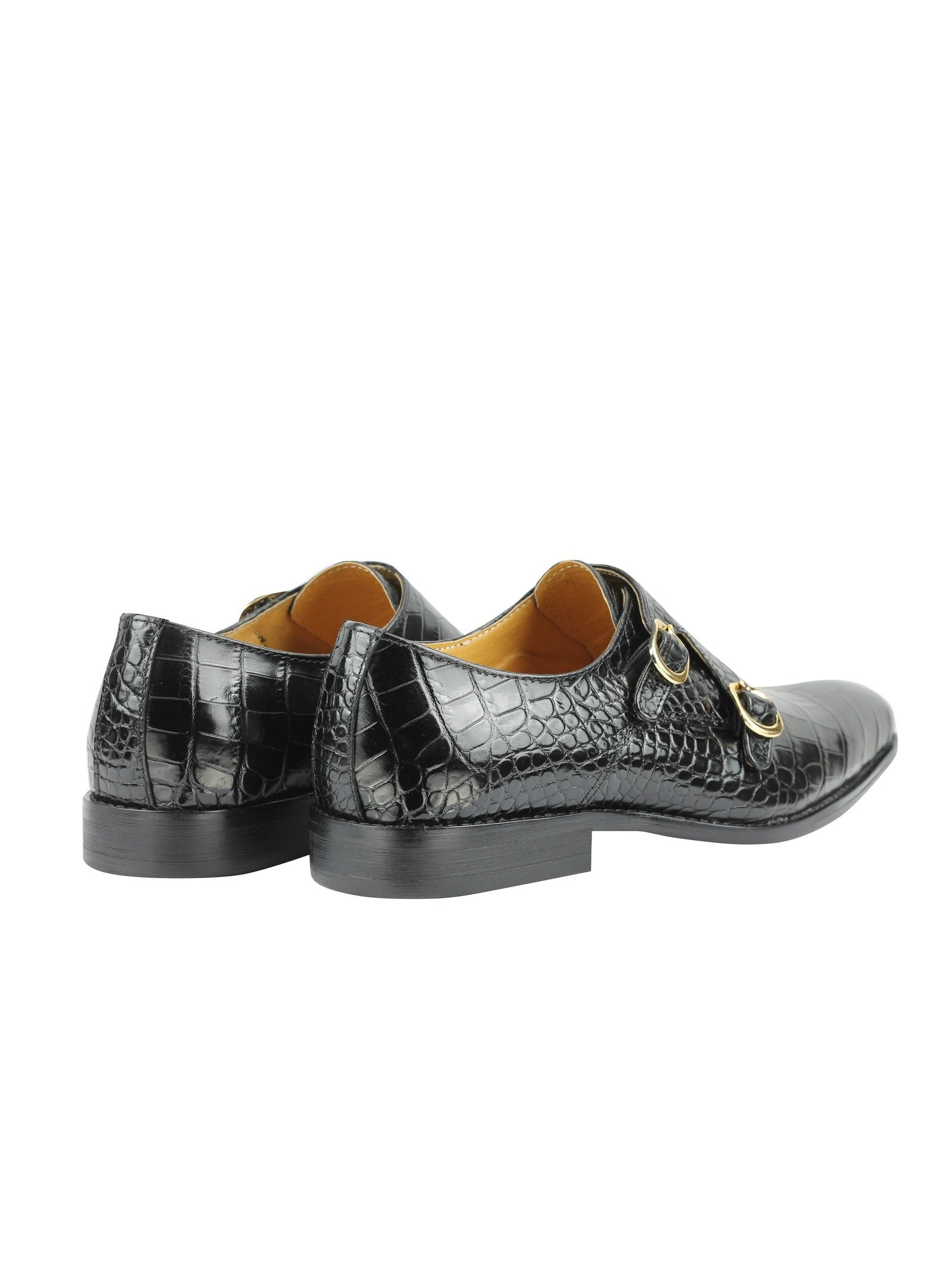 CROC PRINT BLACK DOUBLE MONK