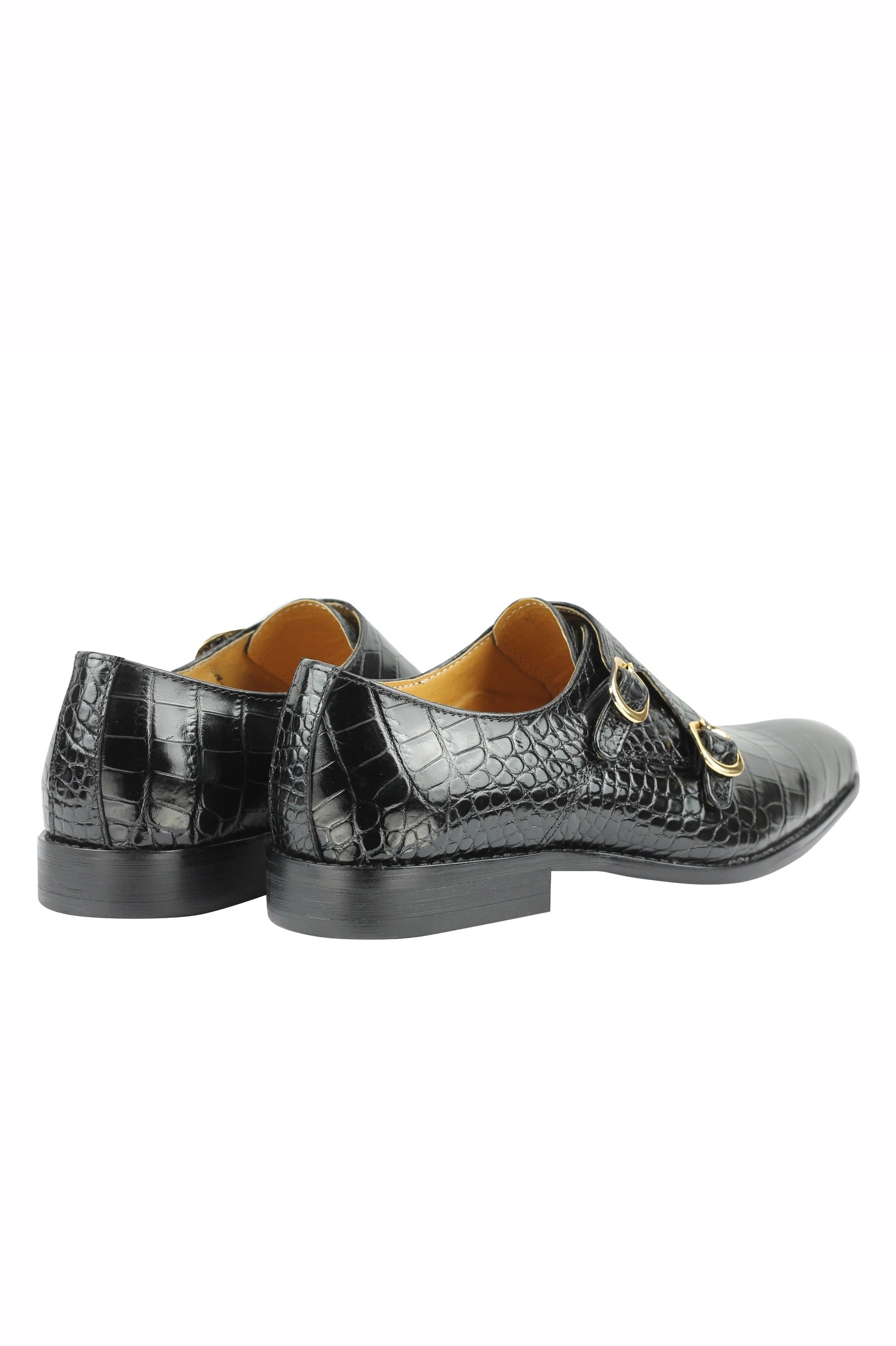 CROC PRINT BLACK DOUBLE MONK