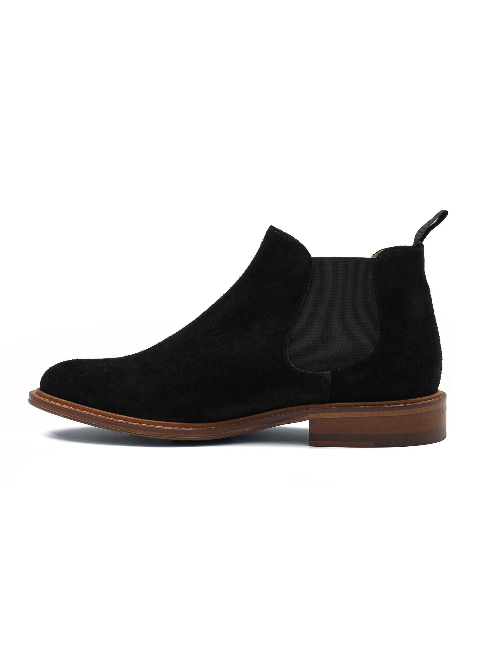 BLACK ITALIAN SUEDE CHELSEA BOOTS
