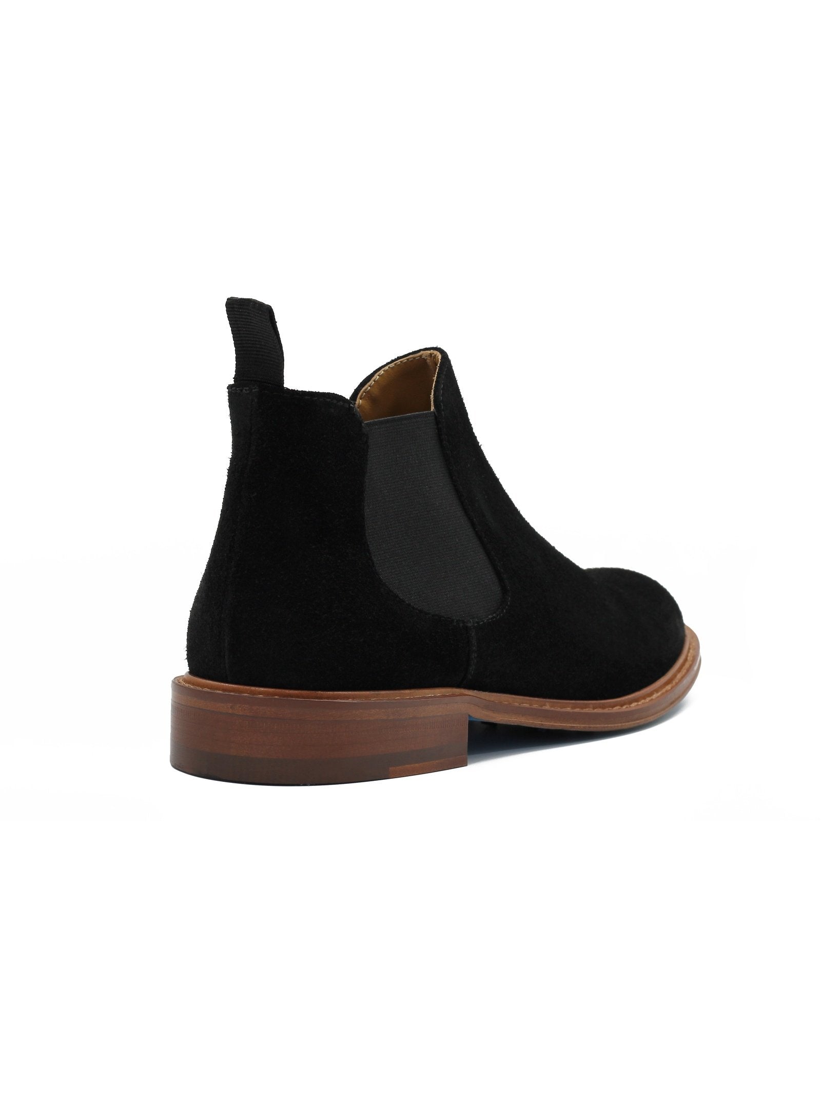 BLACK ITALIAN SUEDE CHELSEA BOOTS