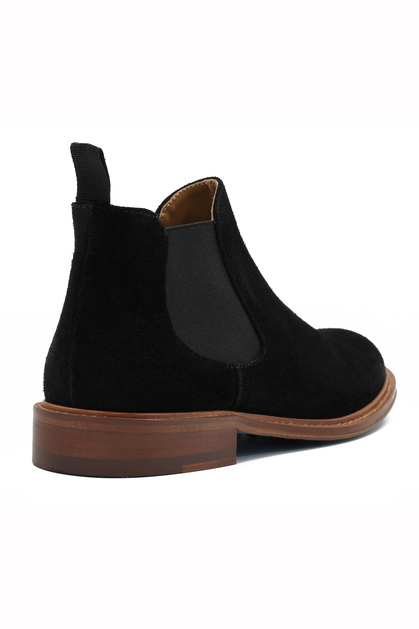 BLACK ITALIAN SUEDE CHELSEA BOOTS