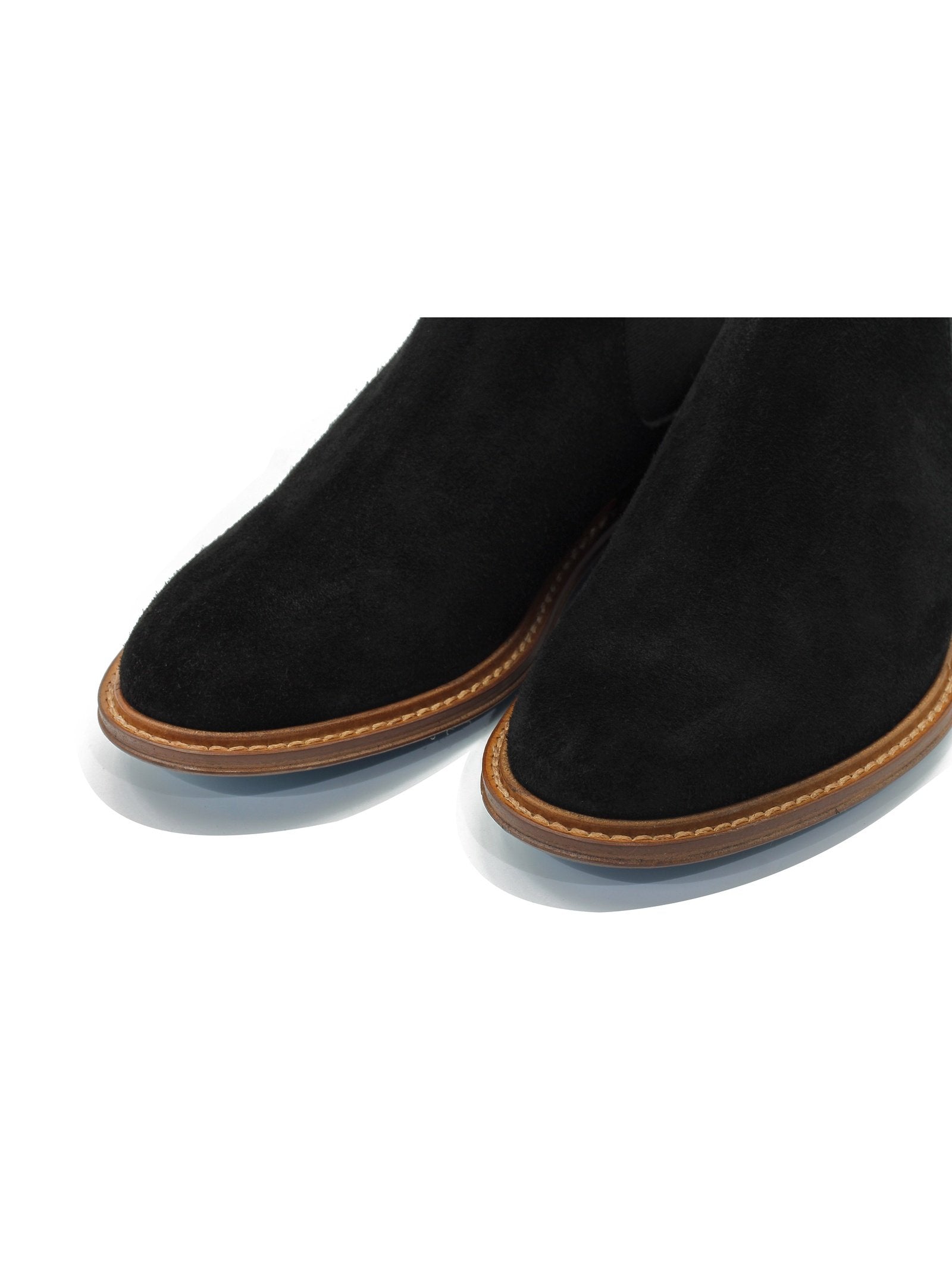 BLACK ITALIAN SUEDE CHELSEA BOOTS