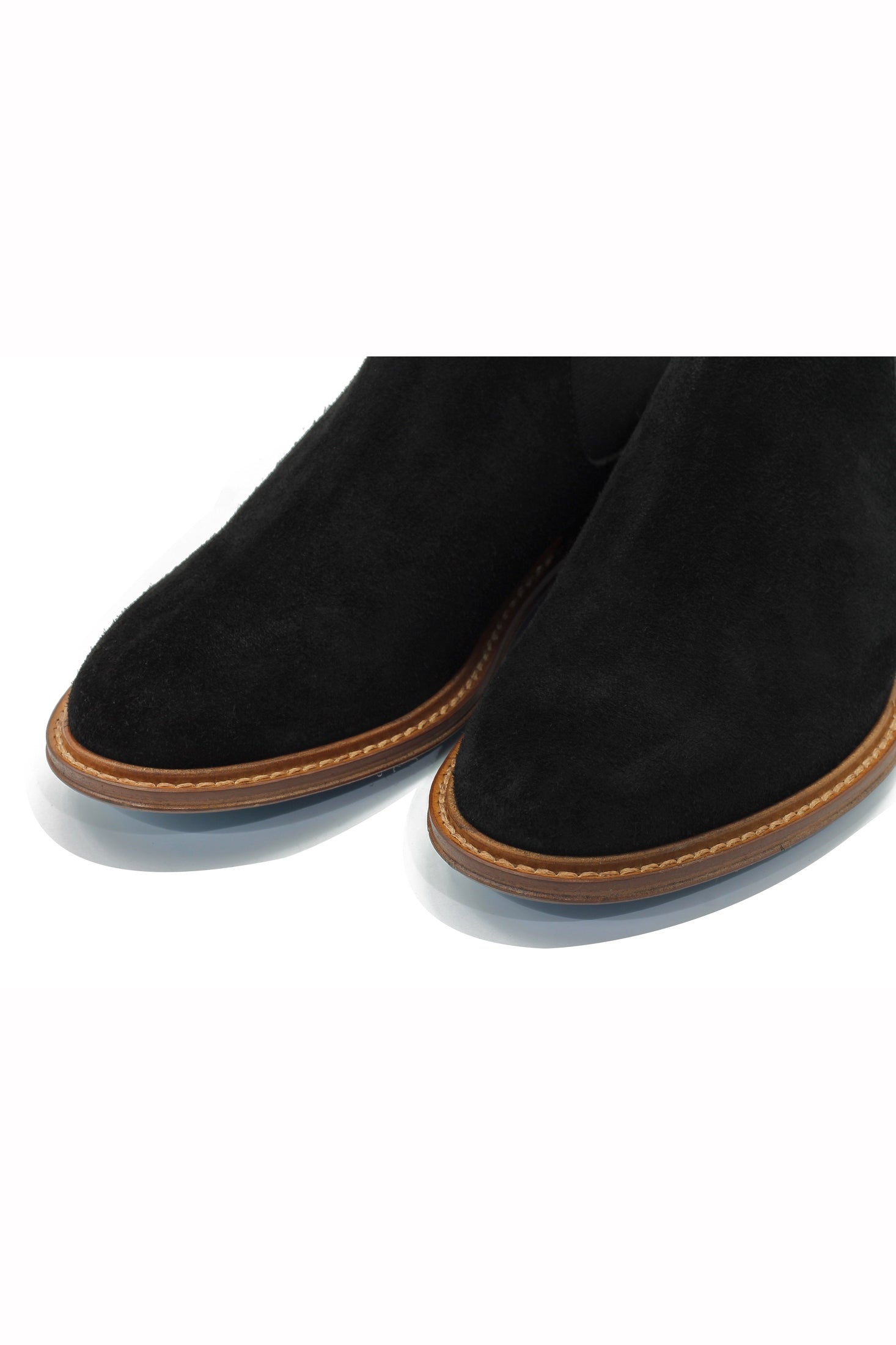 BLACK ITALIAN SUEDE CHELSEA BOOTS