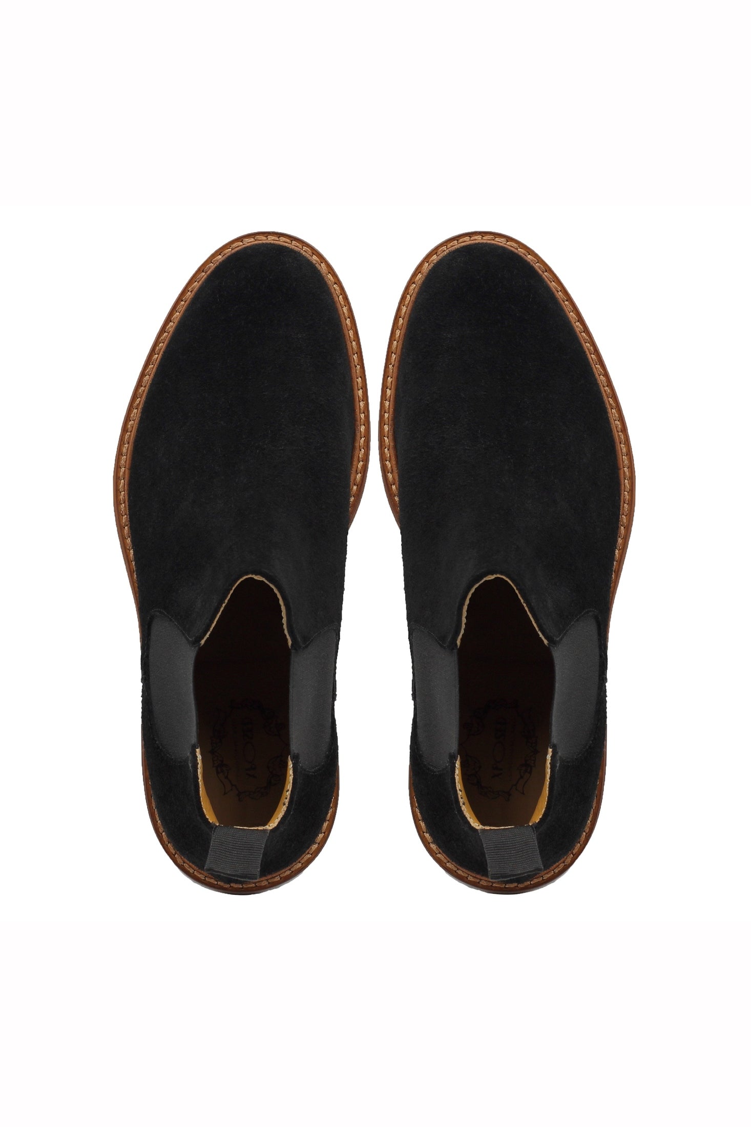 BLACK ITALIAN SUEDE CHELSEA BOOTS