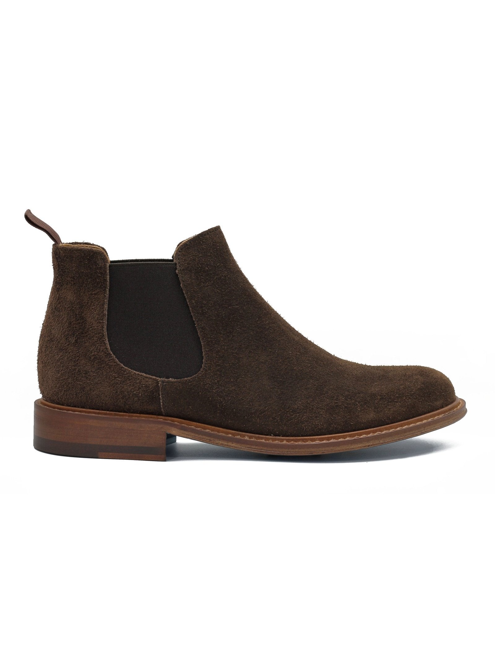BROWN ITALIAN SUEDE CHELSEA BOOTS