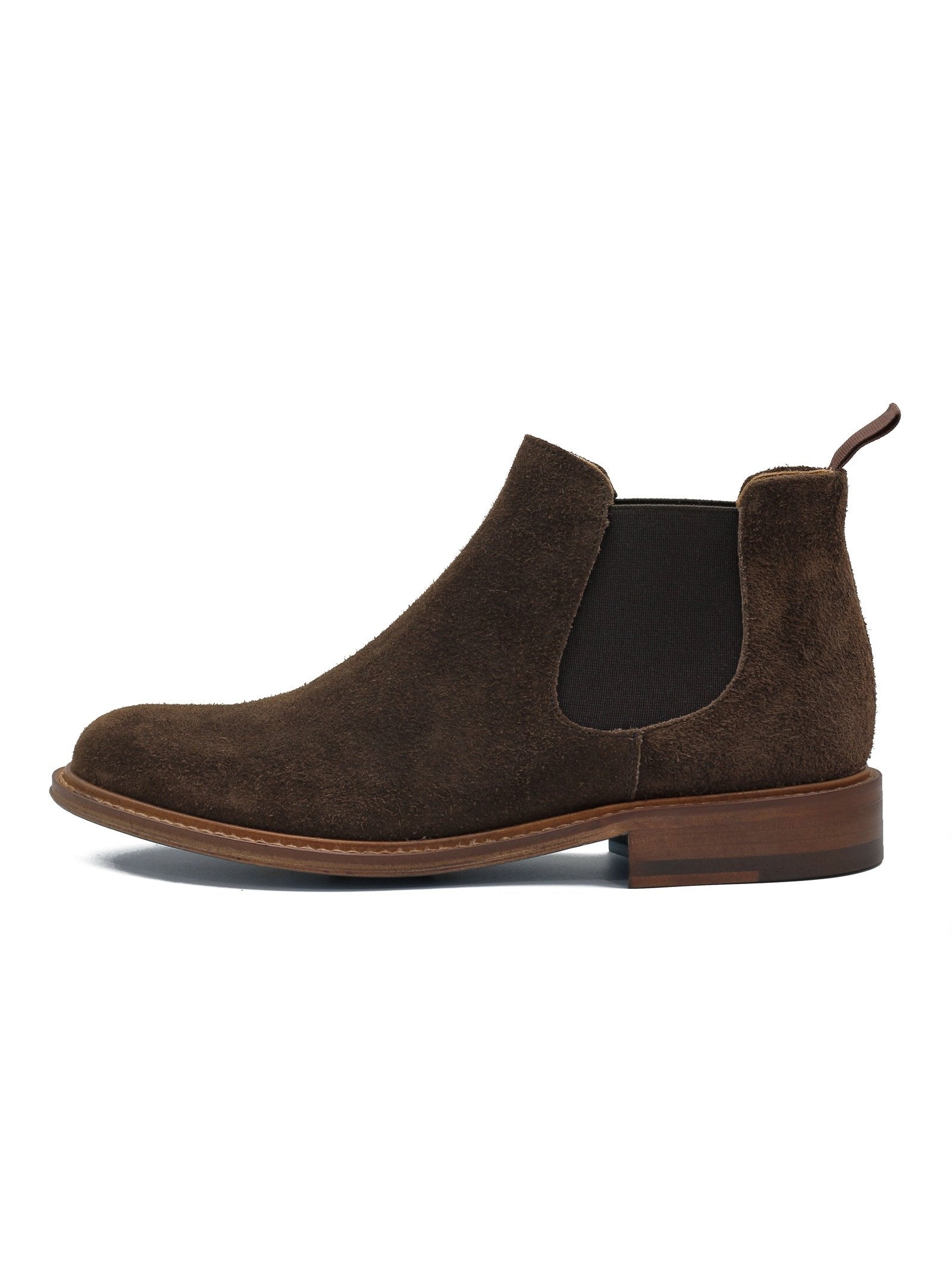 BROWN ITALIAN SUEDE CHELSEA BOOTS