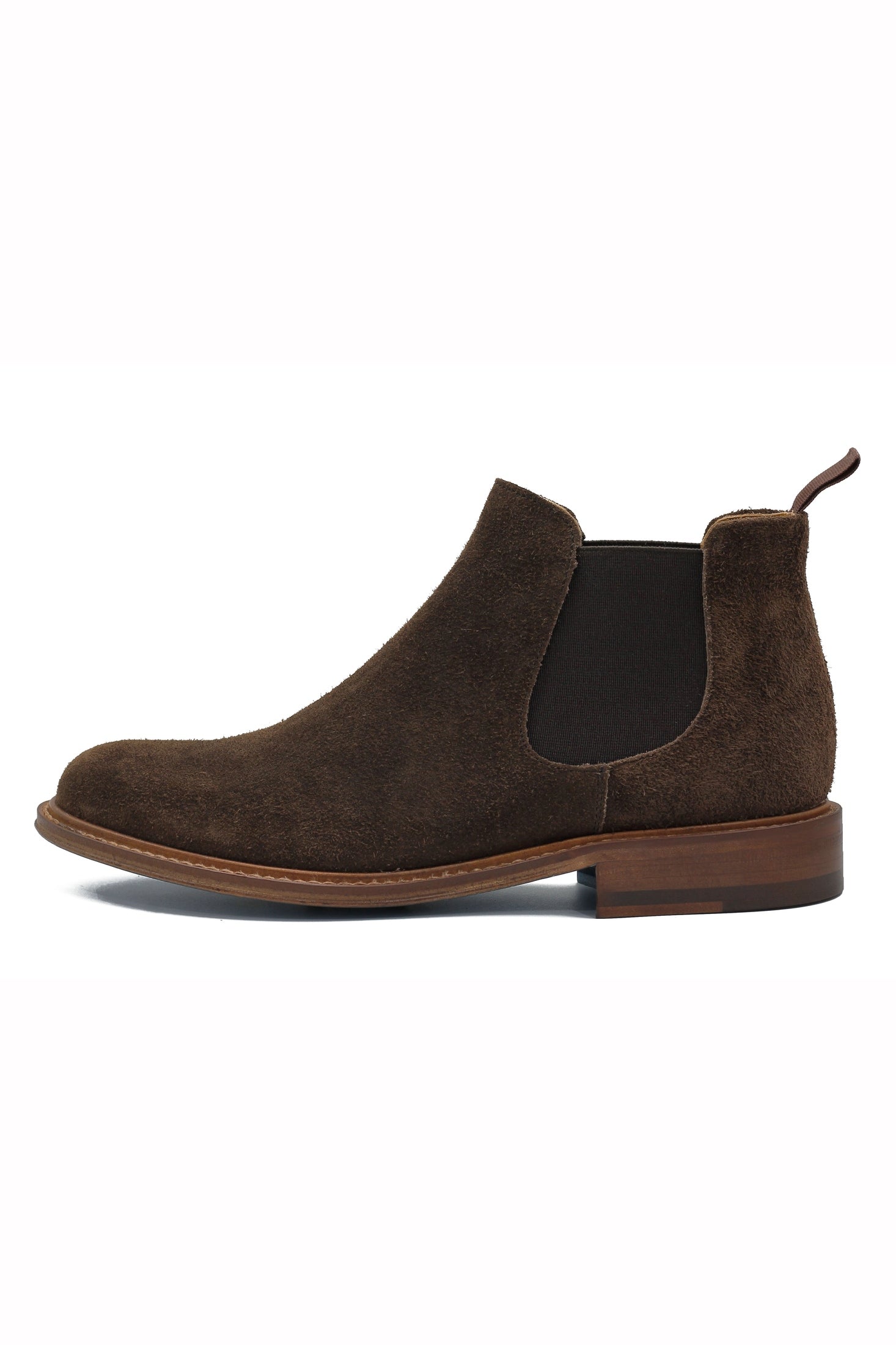 BROWN ITALIAN SUEDE CHELSEA BOOTS