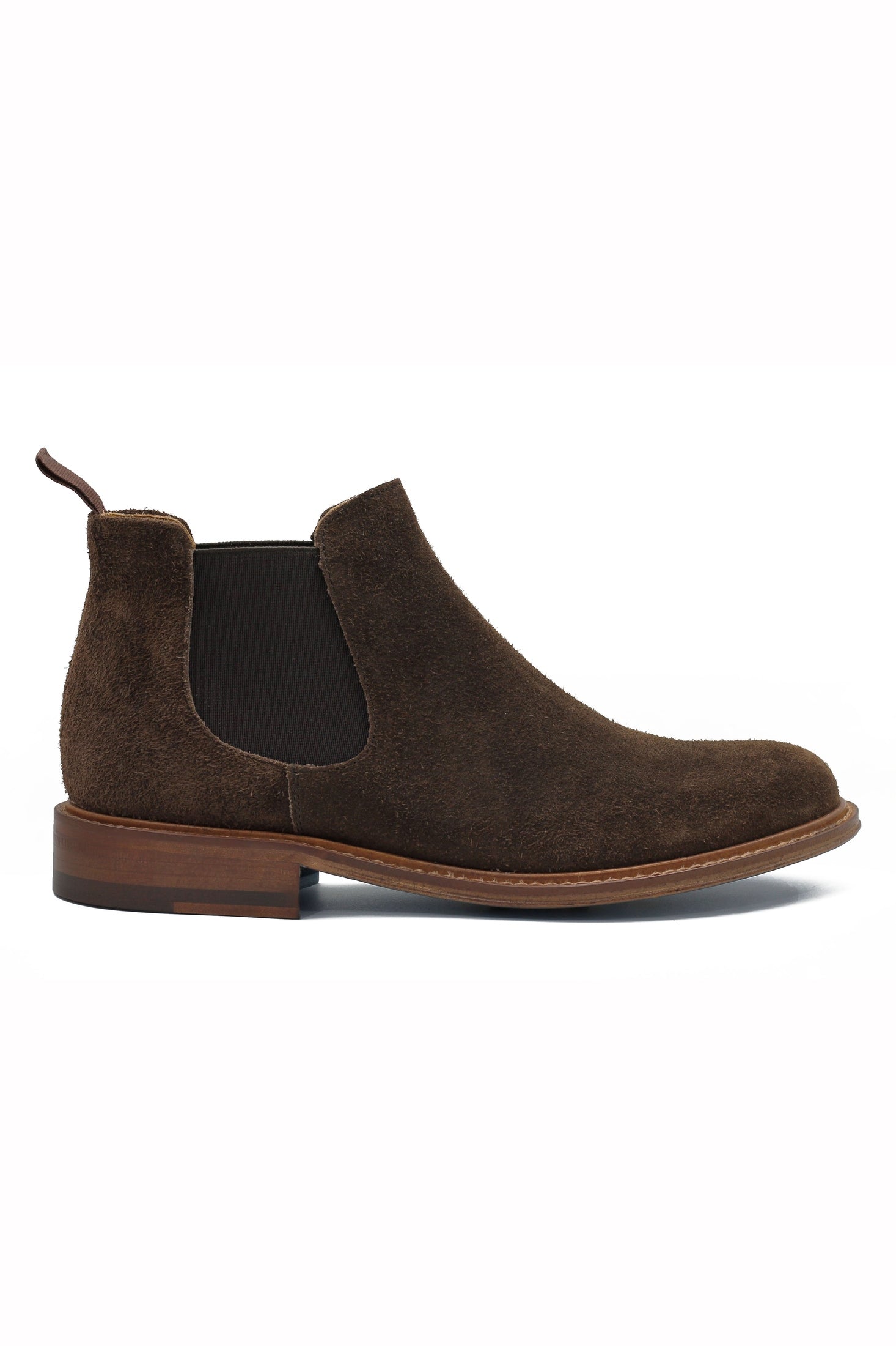 BROWN ITALIAN SUEDE CHELSEA BOOTS