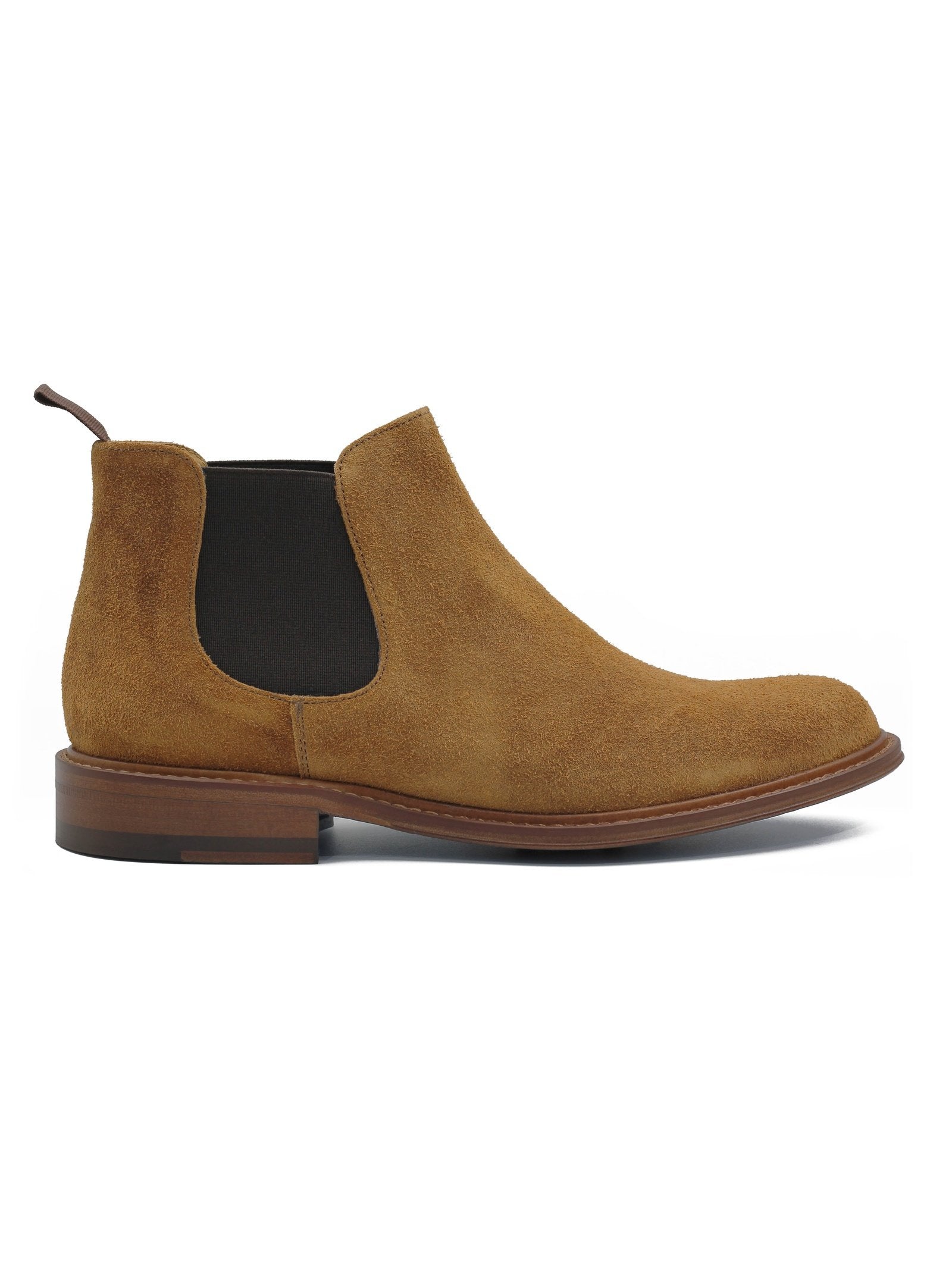 TAN ITALIAN SUEDE CHELSEA BOOTS