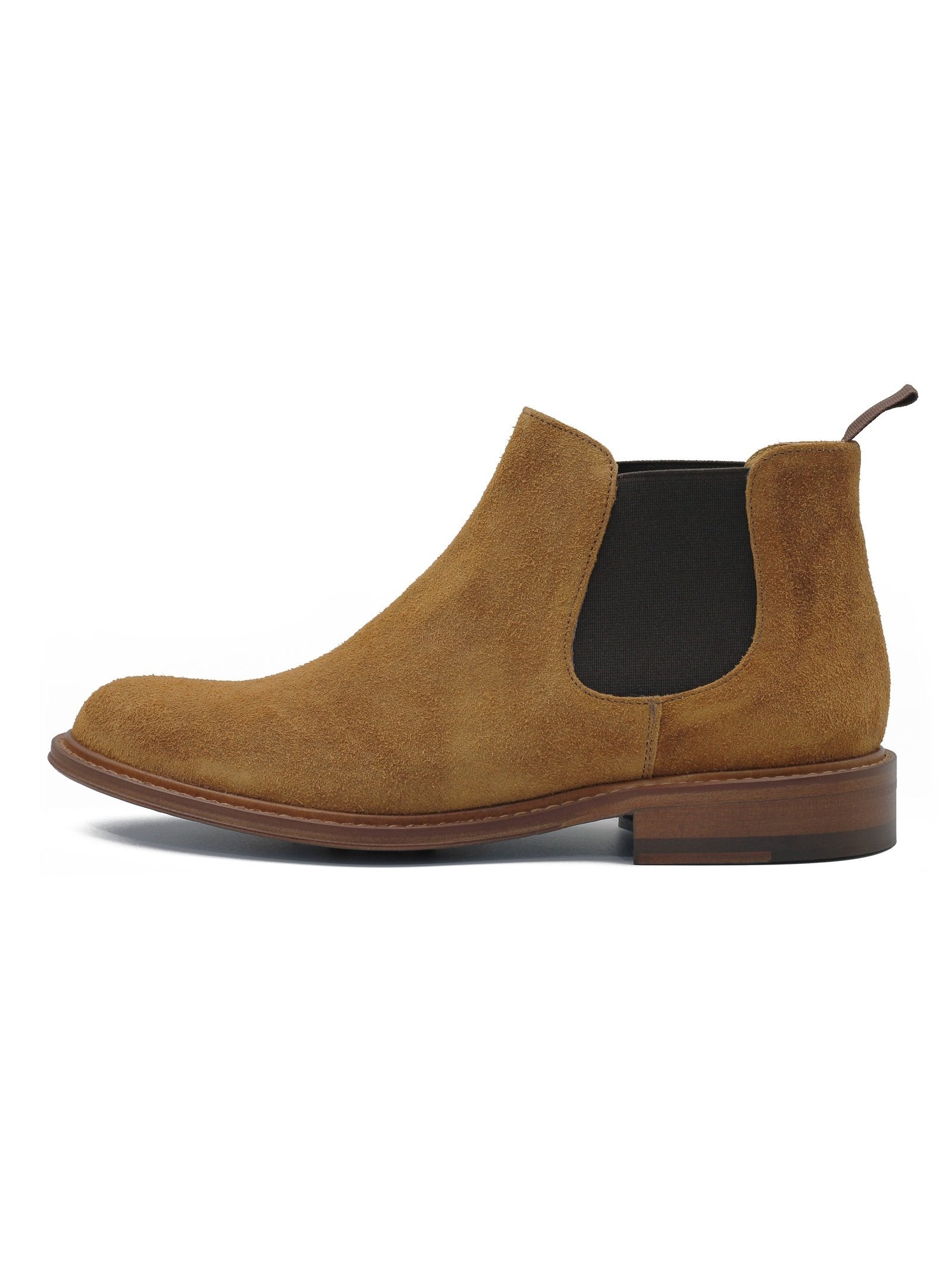 TAN ITALIAN SUEDE CHELSEA BOOTS