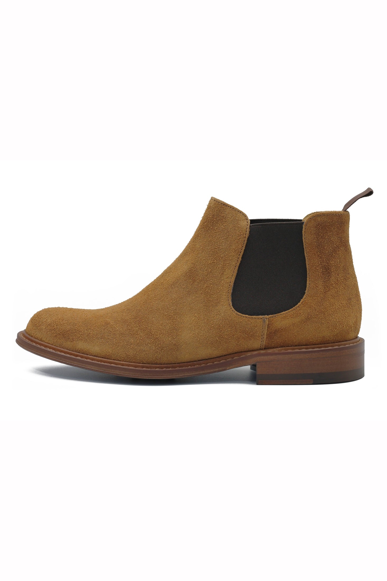 TAN ITALIAN SUEDE CHELSEA BOOTS