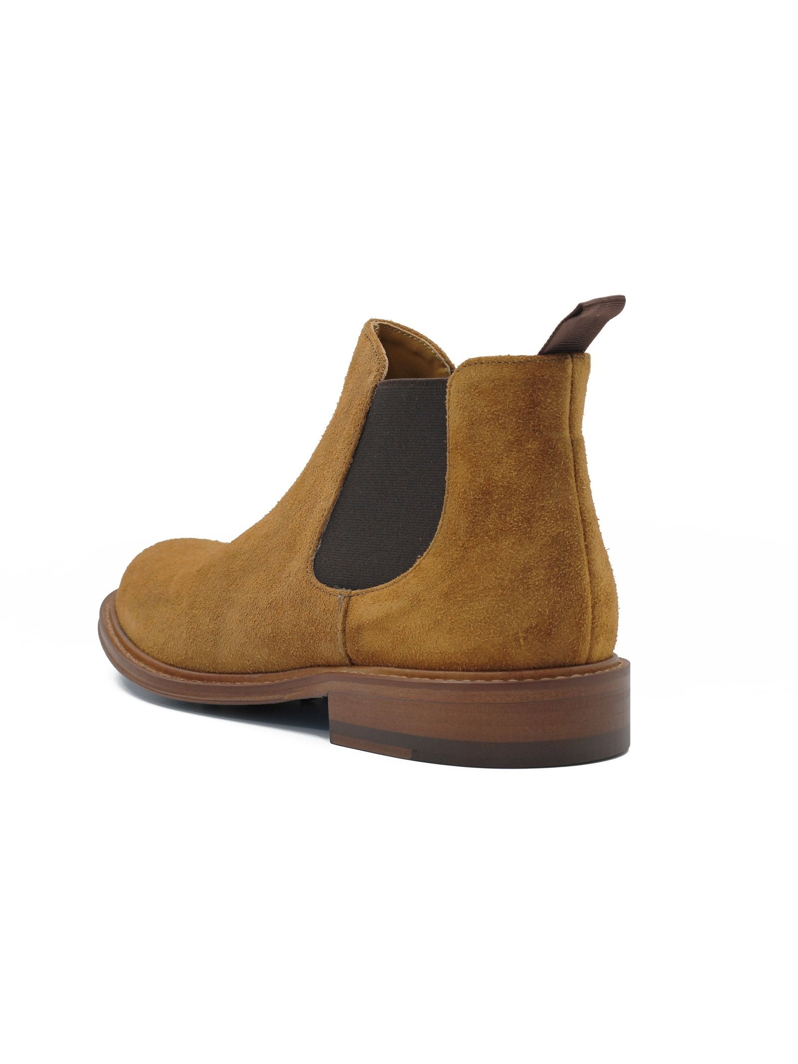 TAN ITALIAN SUEDE CHELSEA BOOTS