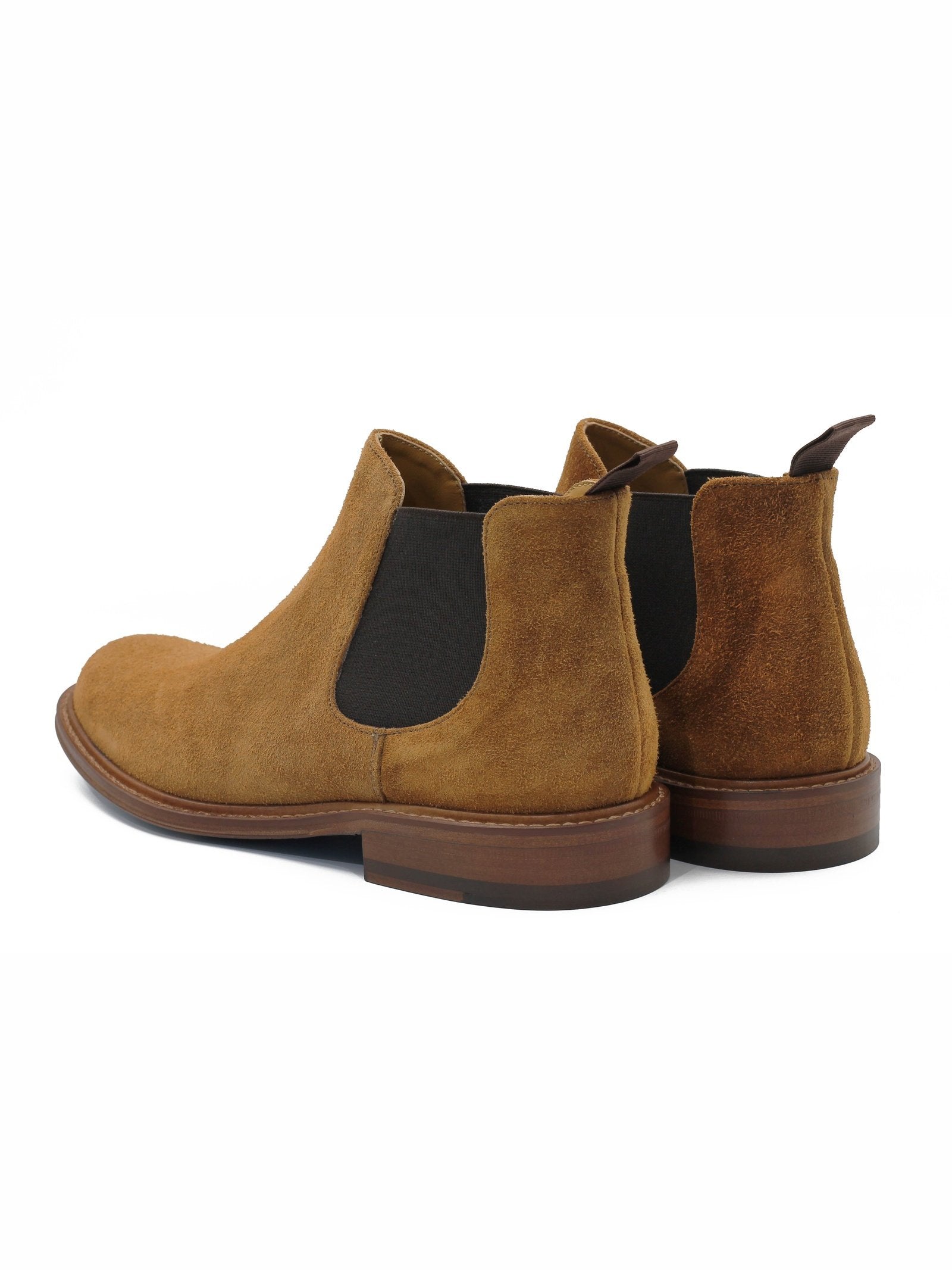 TAN ITALIAN SUEDE CHELSEA BOOTS