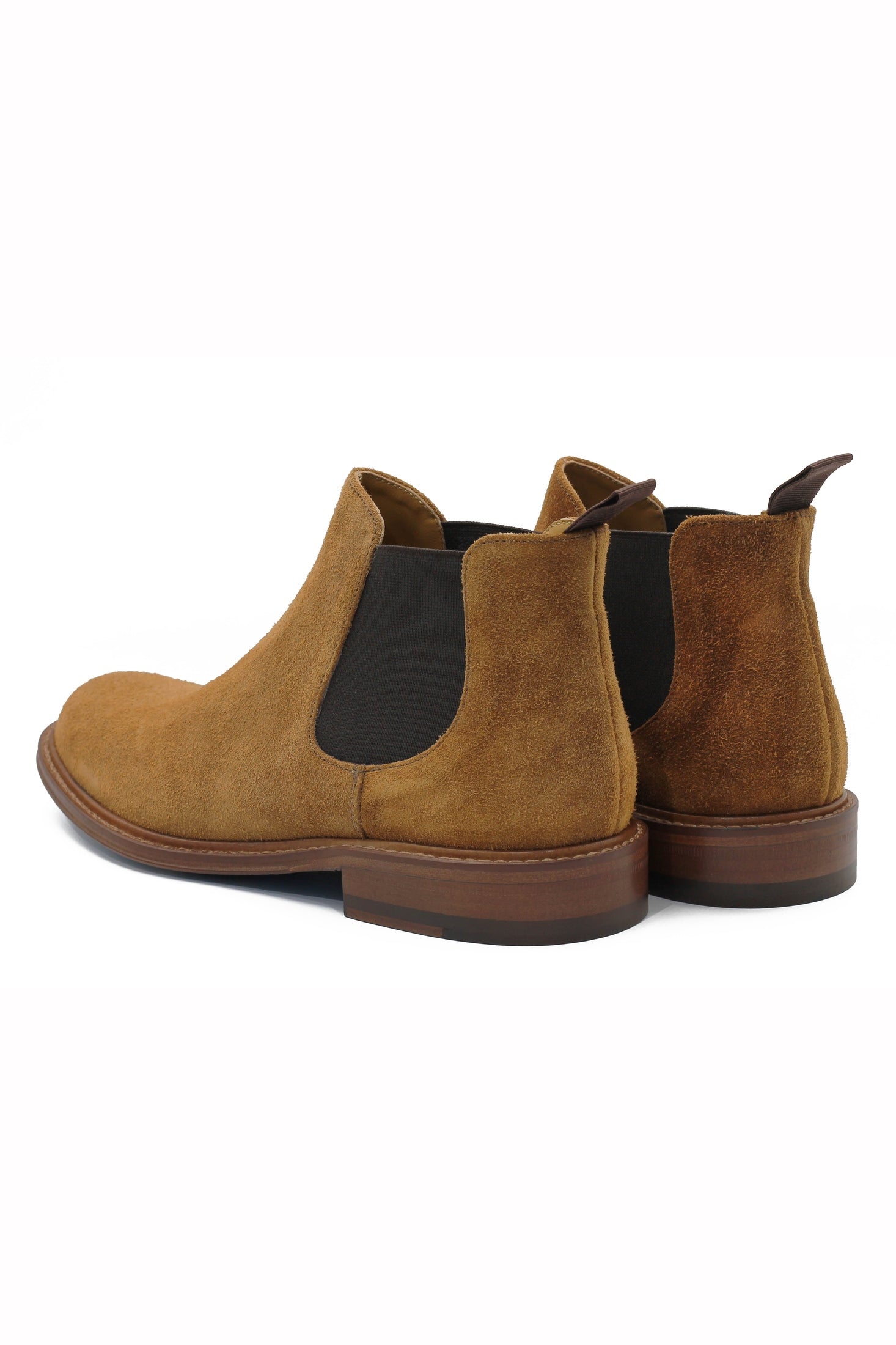TAN ITALIAN SUEDE CHELSEA BOOTS