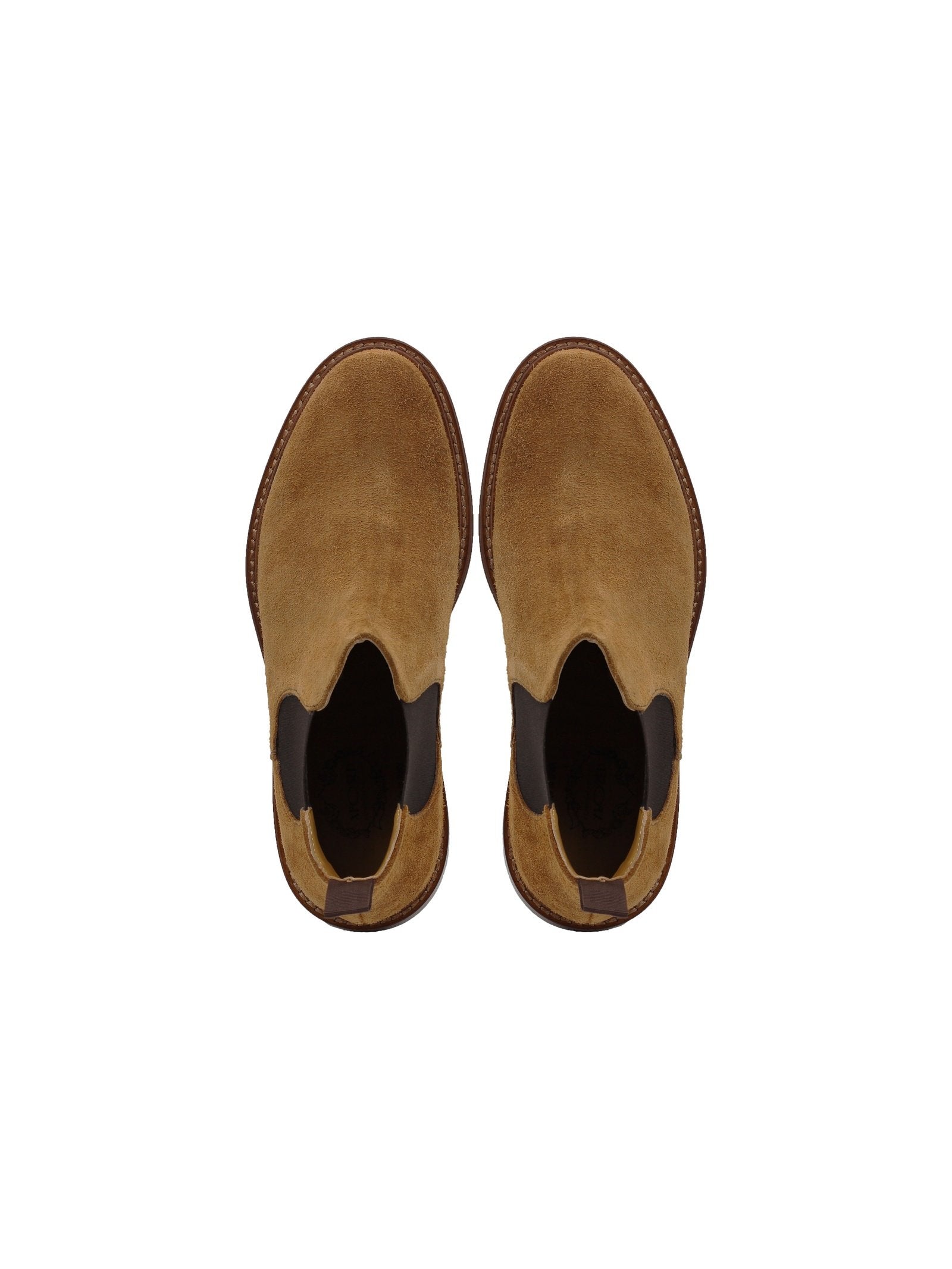 TAN ITALIAN SUEDE CHELSEA BOOTS