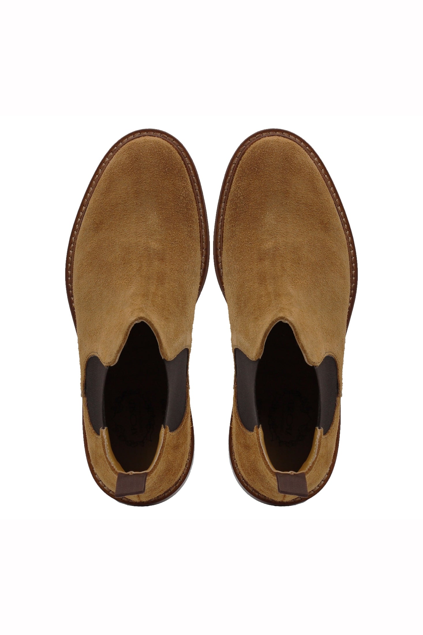 TAN ITALIAN SUEDE CHELSEA BOOTS