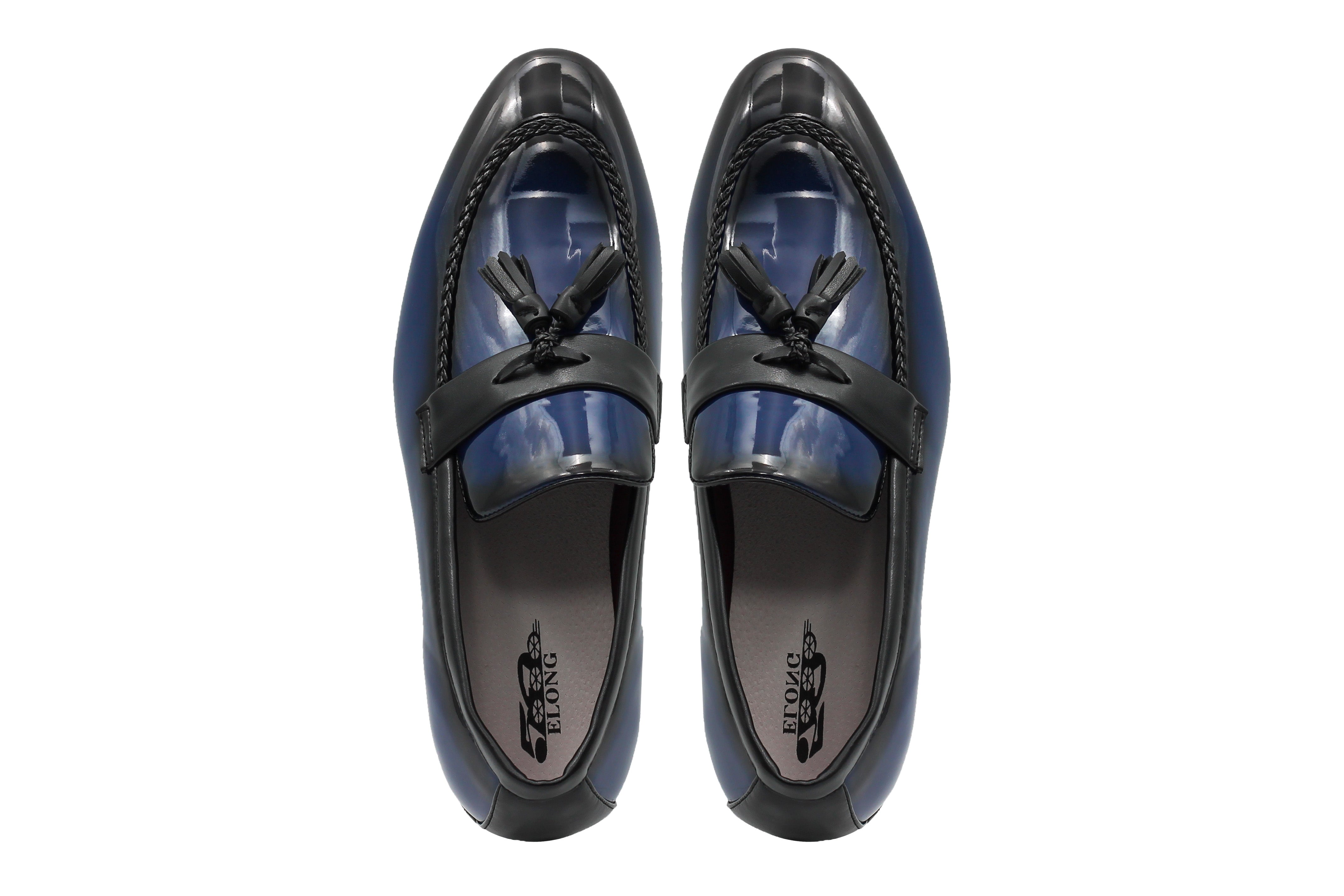 NAVY GLOSSY TASSEL LOAFERSB