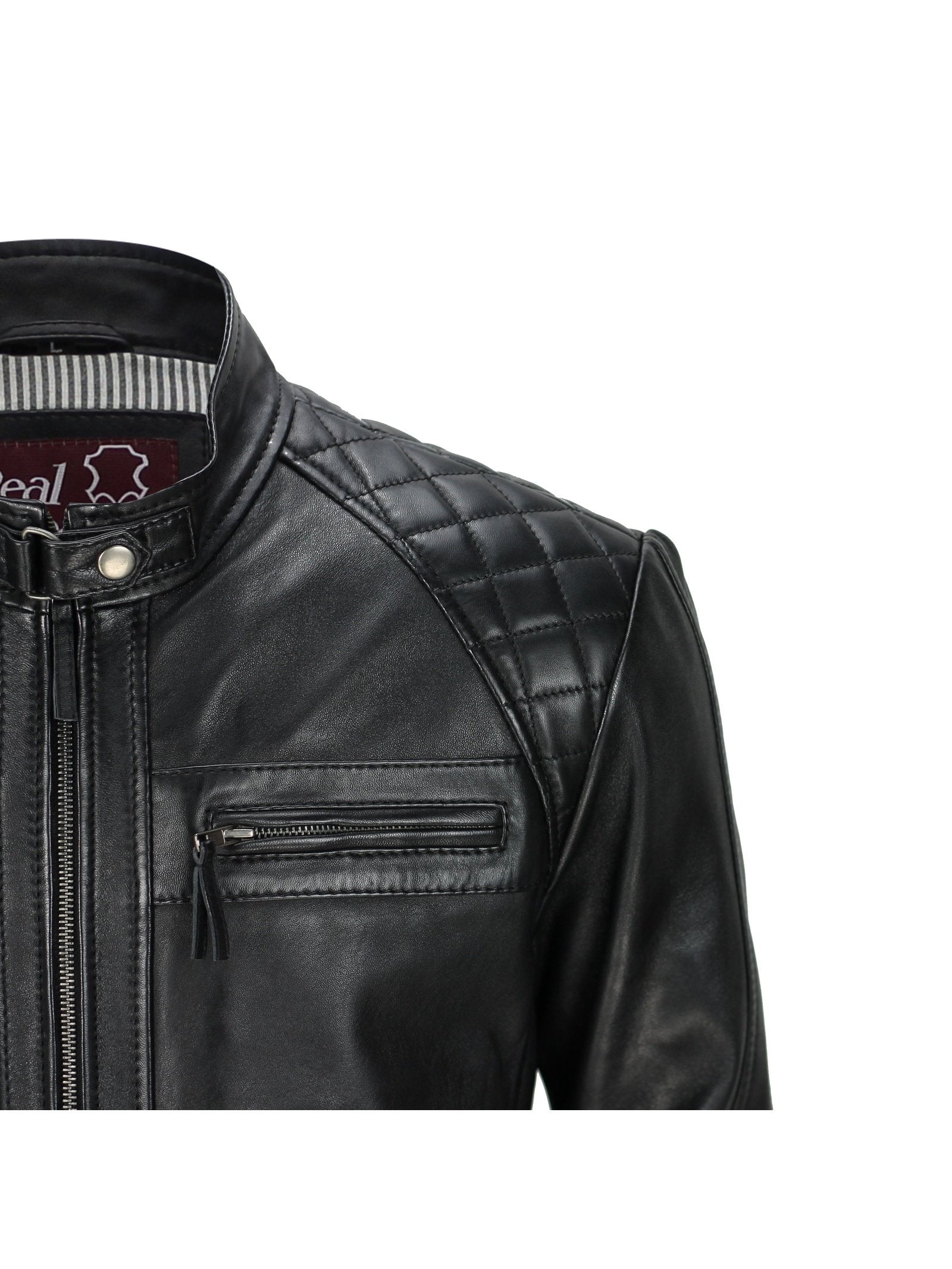 Mens New Real Soft Leather Black Vintage Zipped Smart Casual Biker Style Jacket