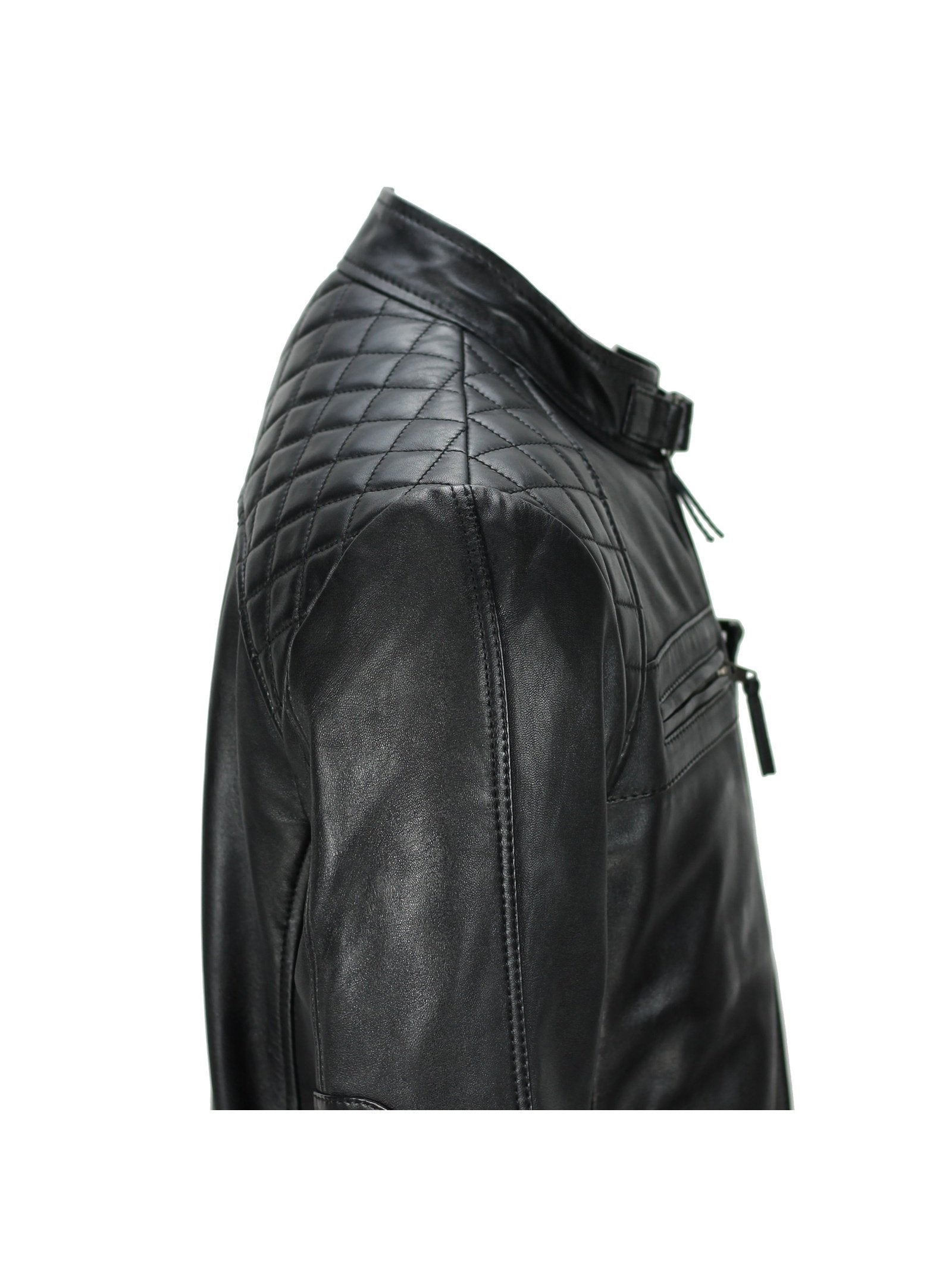 Mens New Real Soft Leather Black Vintage Zipped Smart Casual Biker Style Jacket