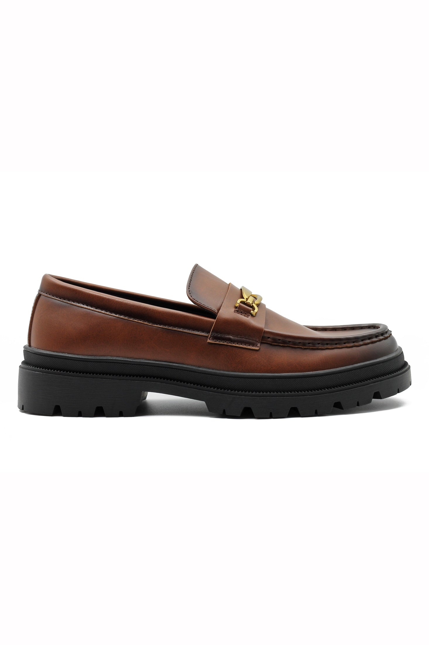 BROWN SNAFFLE BIT LOAFERS