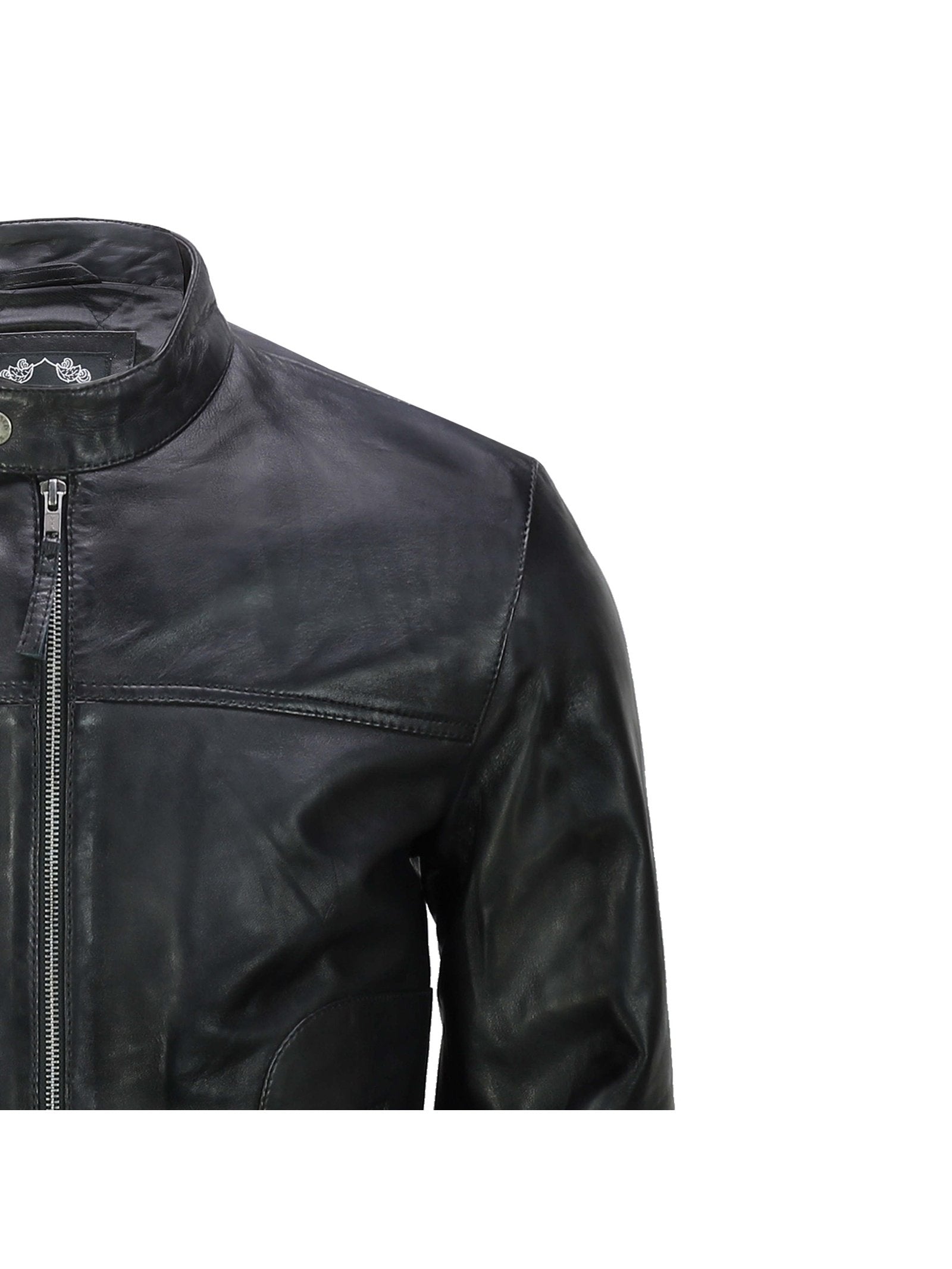 Men's Leather Black Biker Jacket