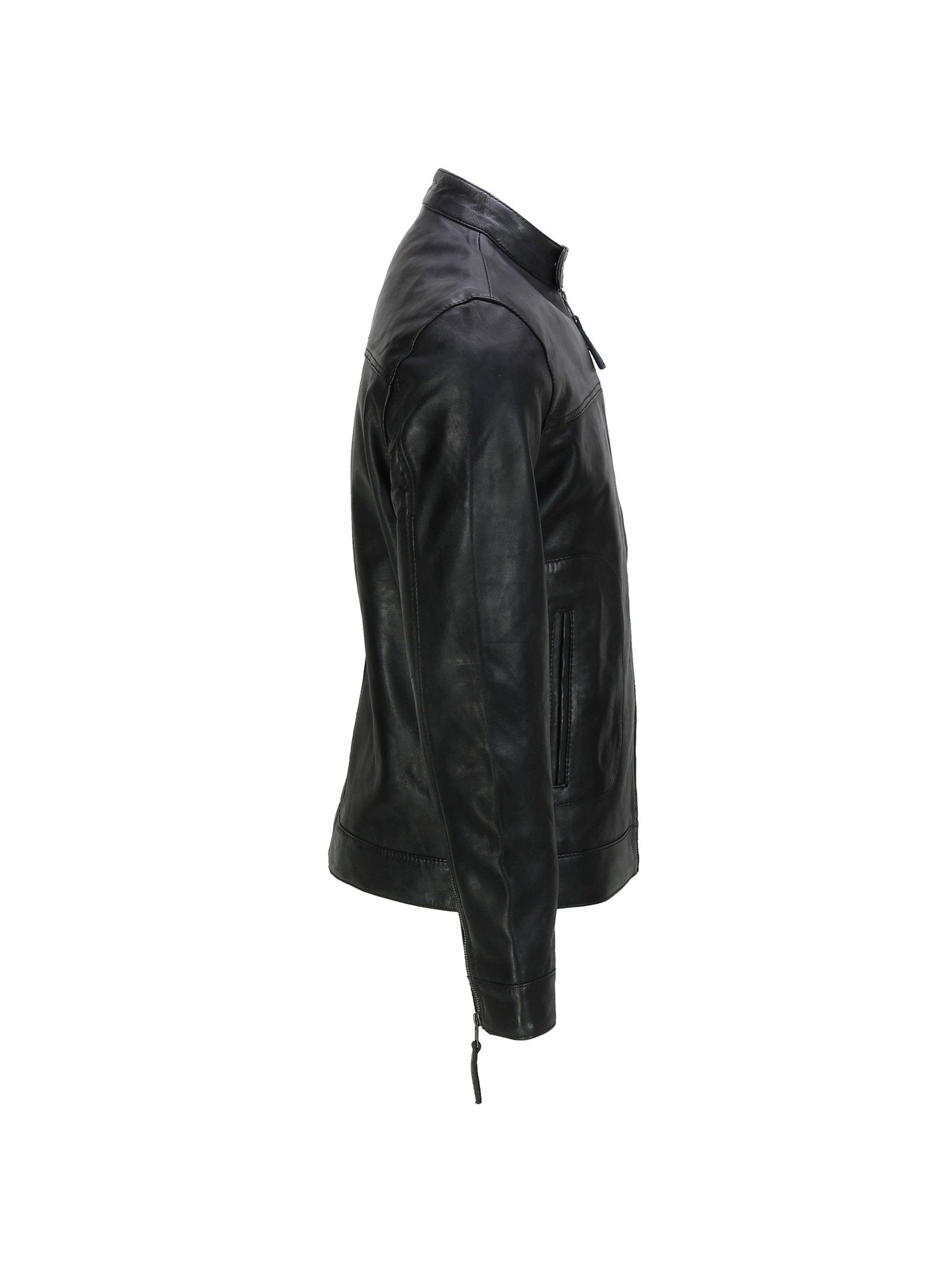 Men's Leather Black Biker Jacket