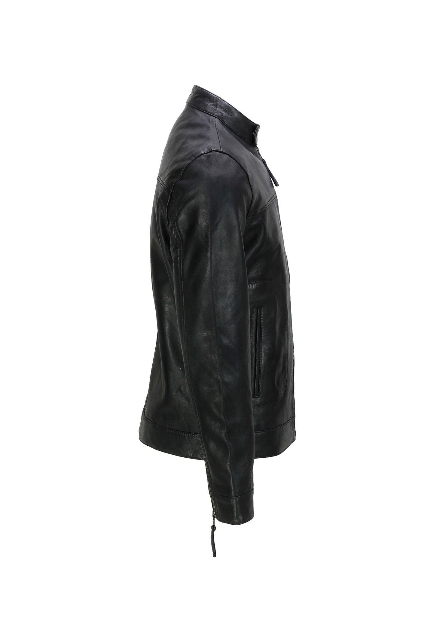 Men's Leather Black Biker Jacket