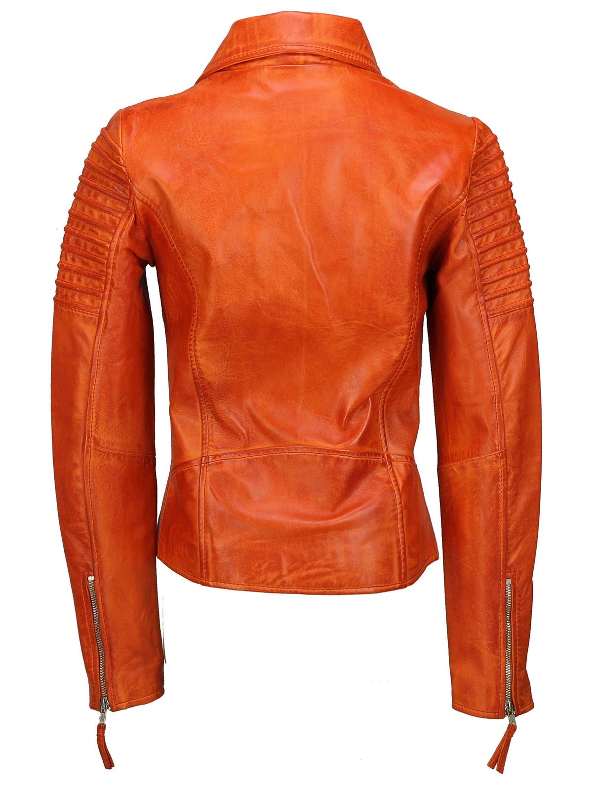 Ladies Retro Biker Orange