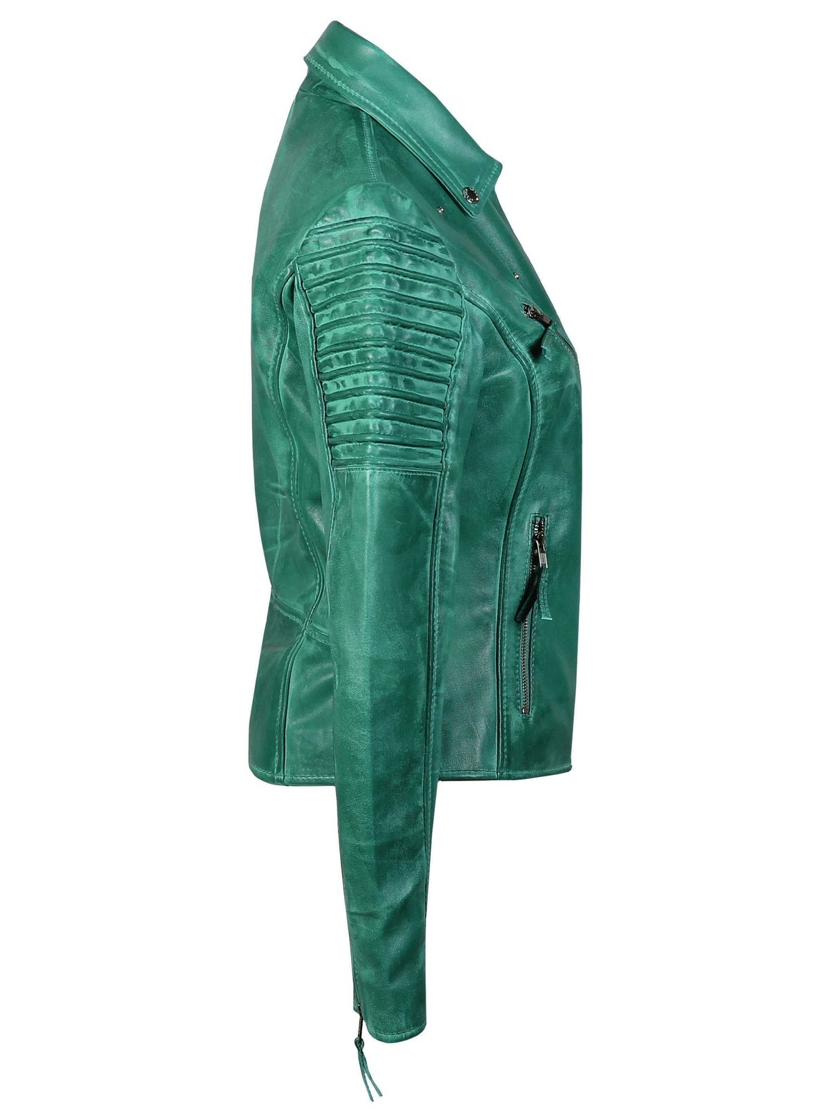 Ladies Retro Biker Green
