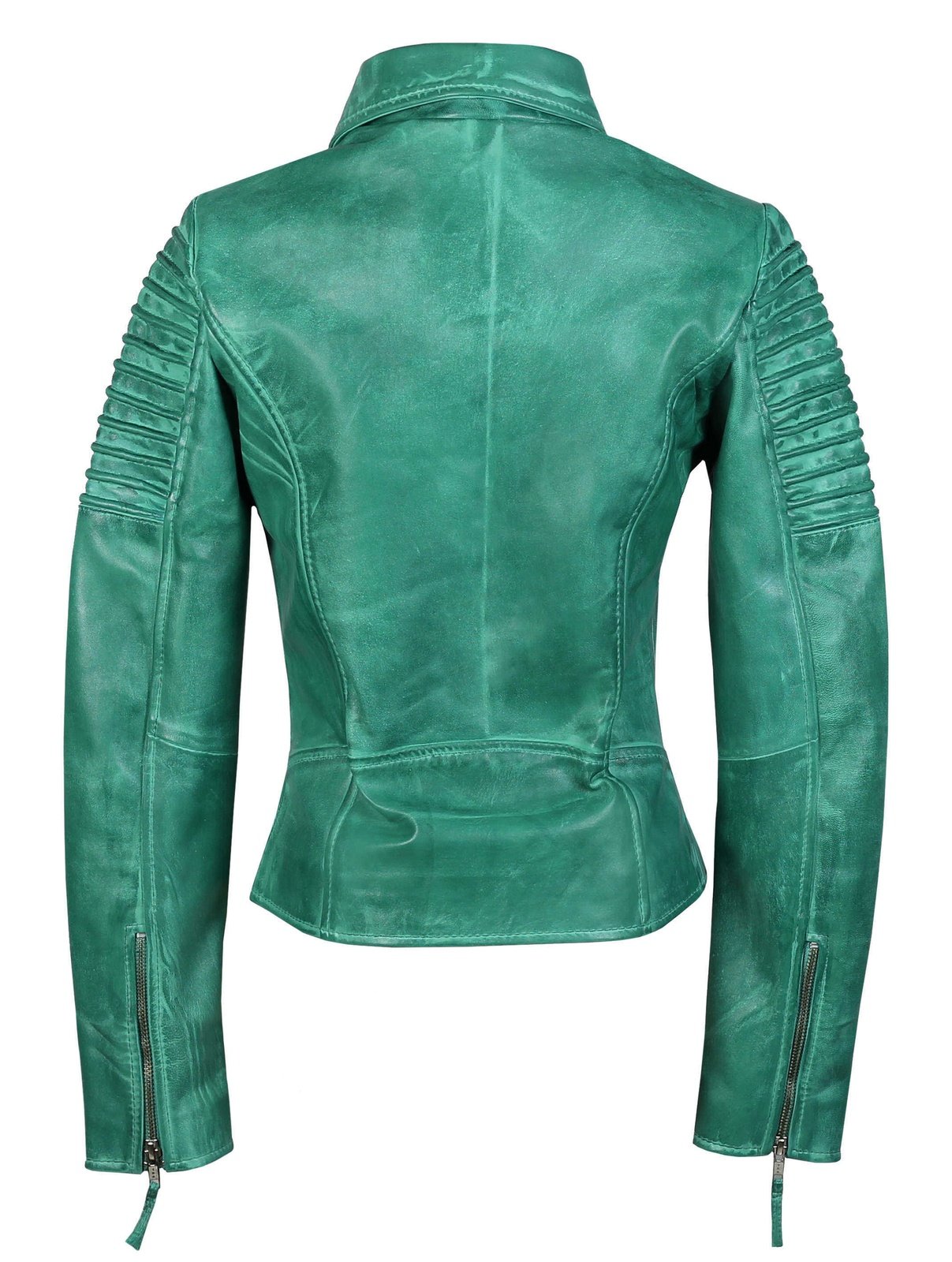 Ladies Retro Biker Green