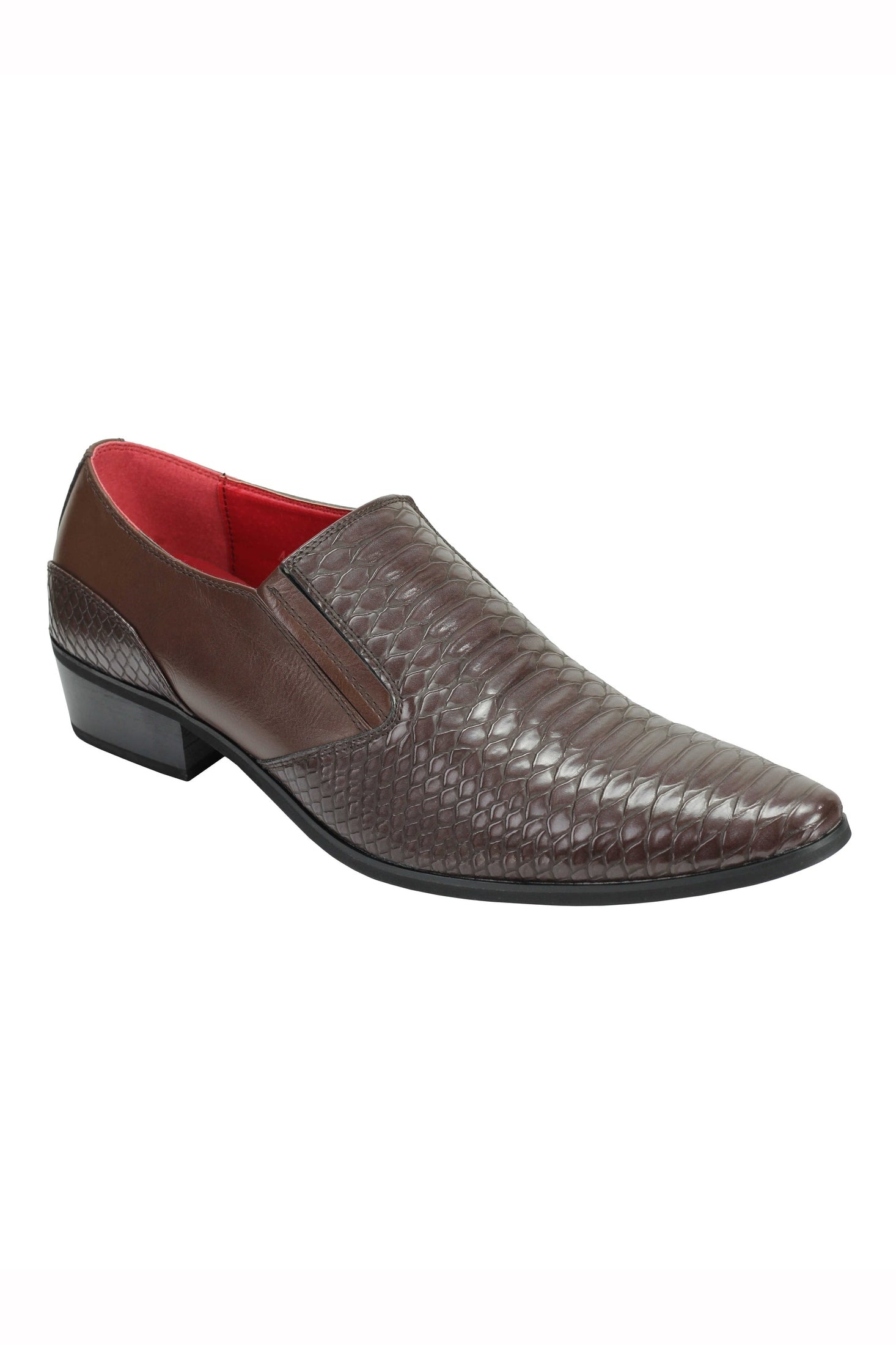 Faux Leather Emboss Loafers
