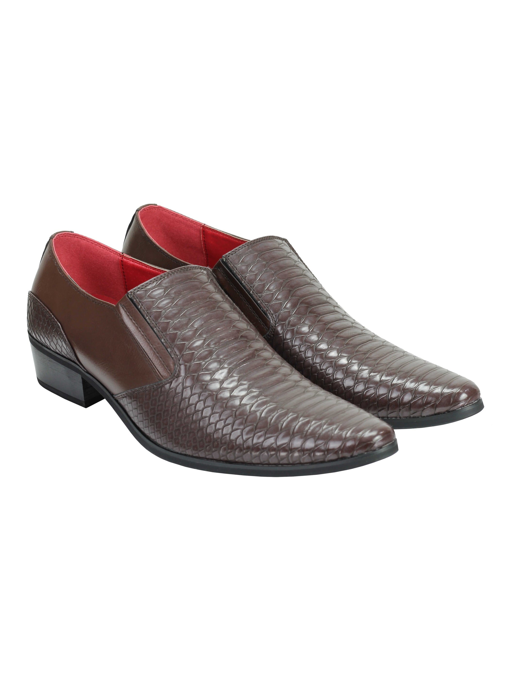 Faux Leather Emboss Loafers