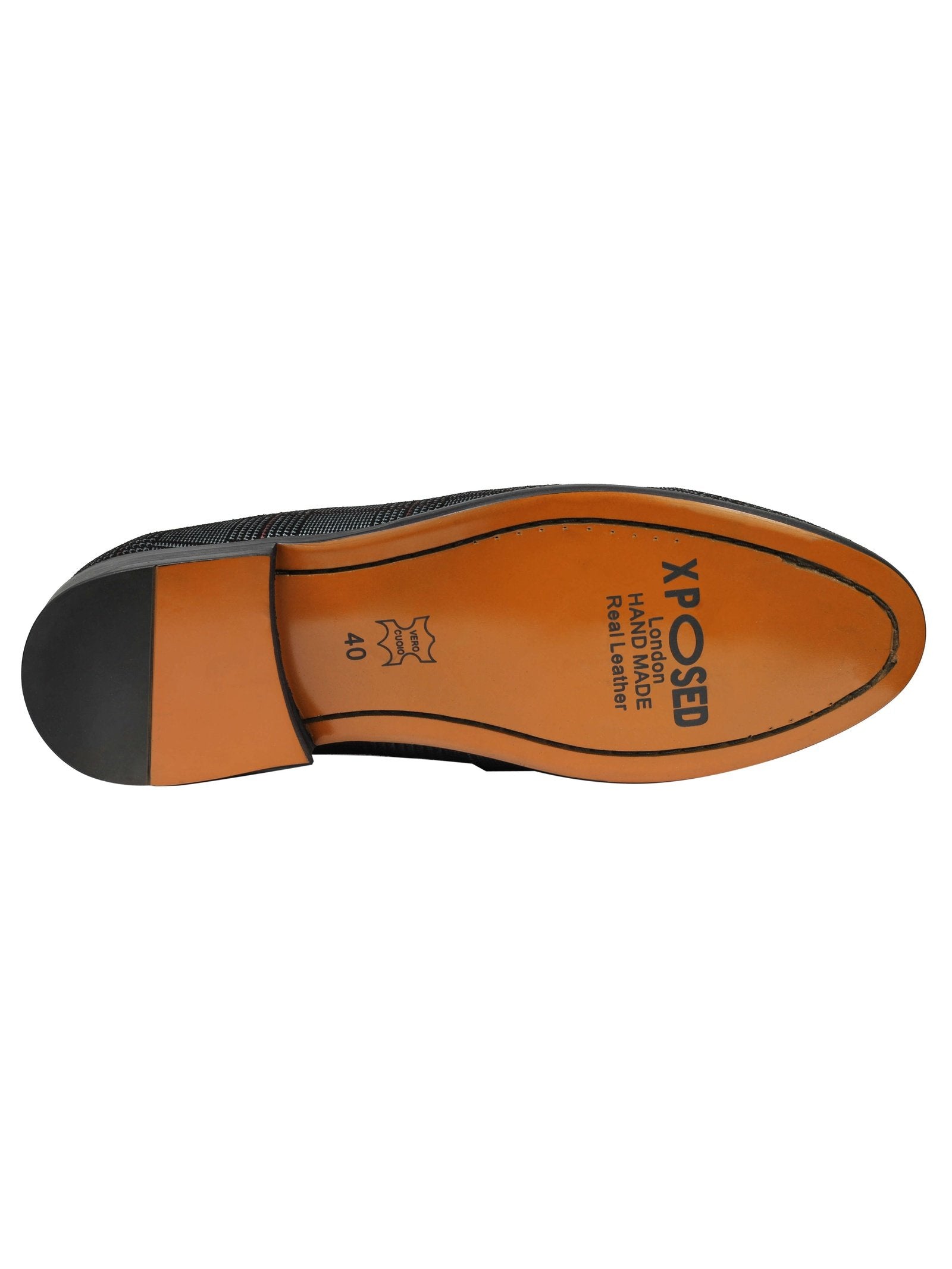 Men’s Classic Tweed Leather Tasselled Loafers Retro Vintage Smart Slip on Shoes