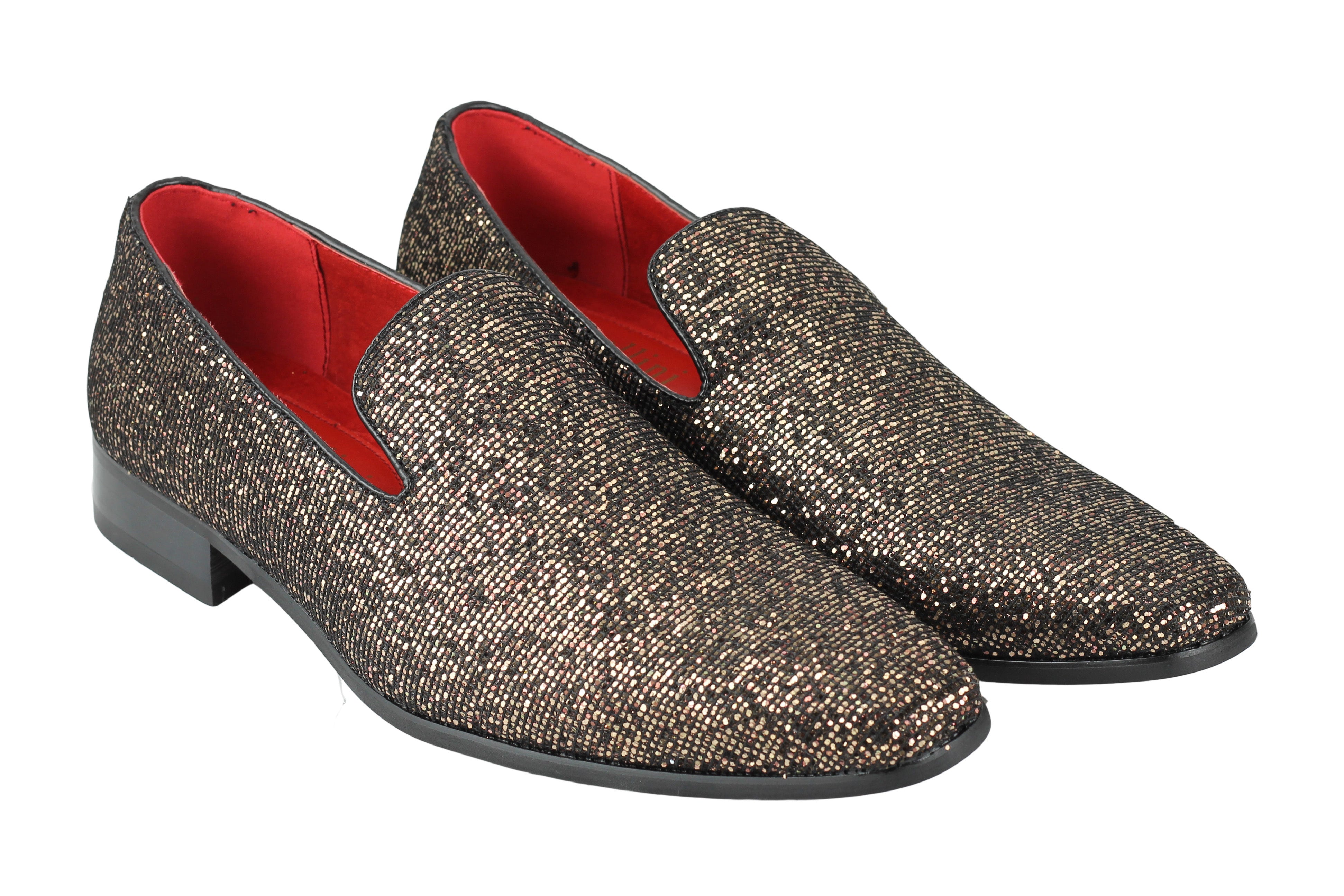 SHINY GOLD GLITTER LOAFER