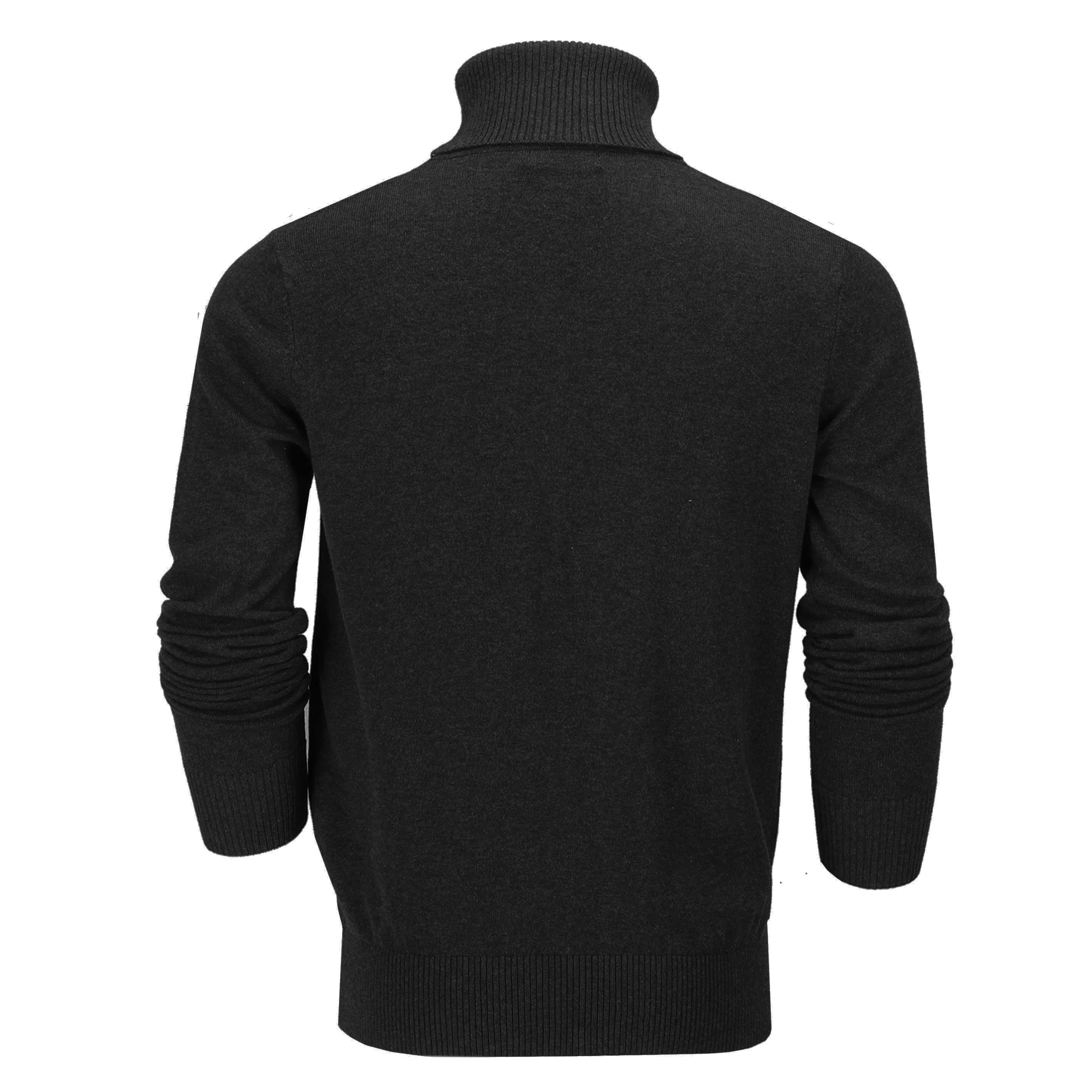 G 1808 - Mens Roll Neck Jumper Soft Cotton Fine Knitted