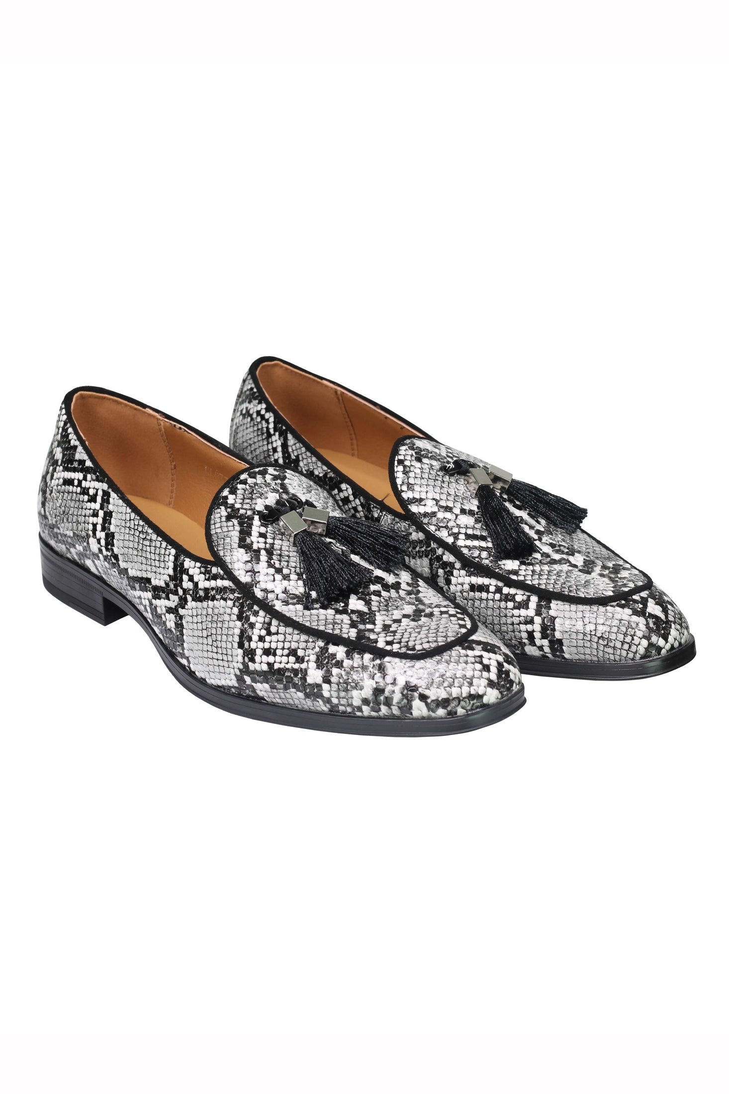 FAUX LEATHER SHINY TASSEL LOAFERS