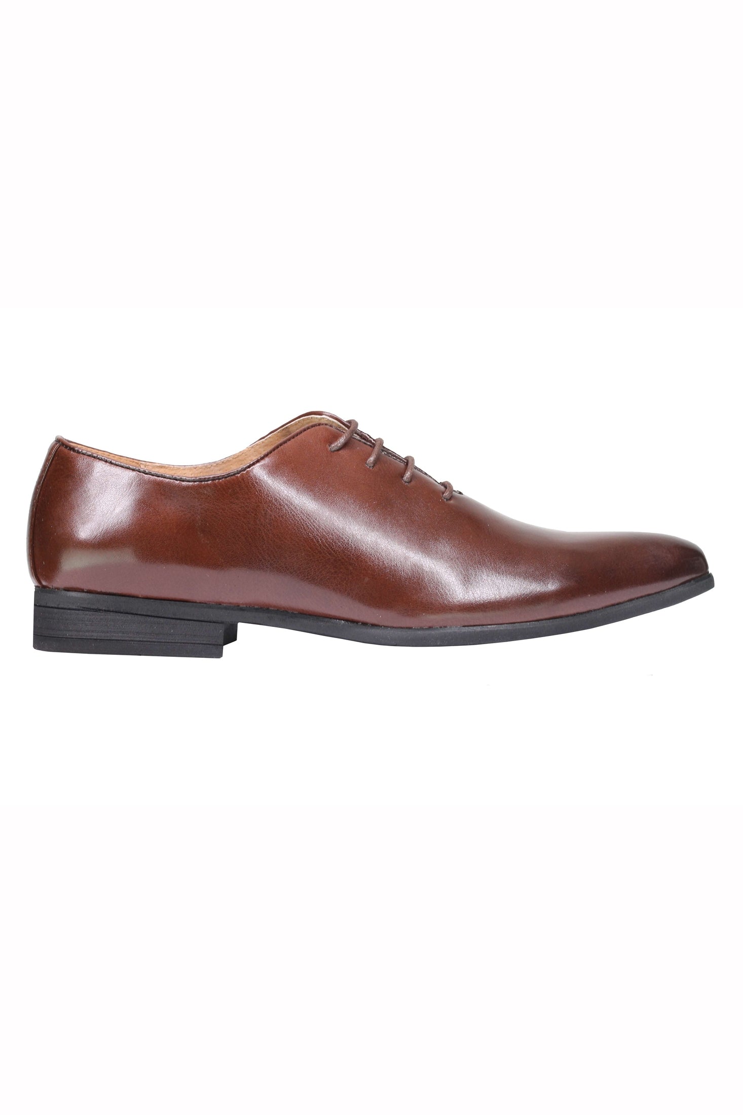 Mens Black Tan brown Classic Polished Leather Lined Upper Wholecut Oxford Shoes
