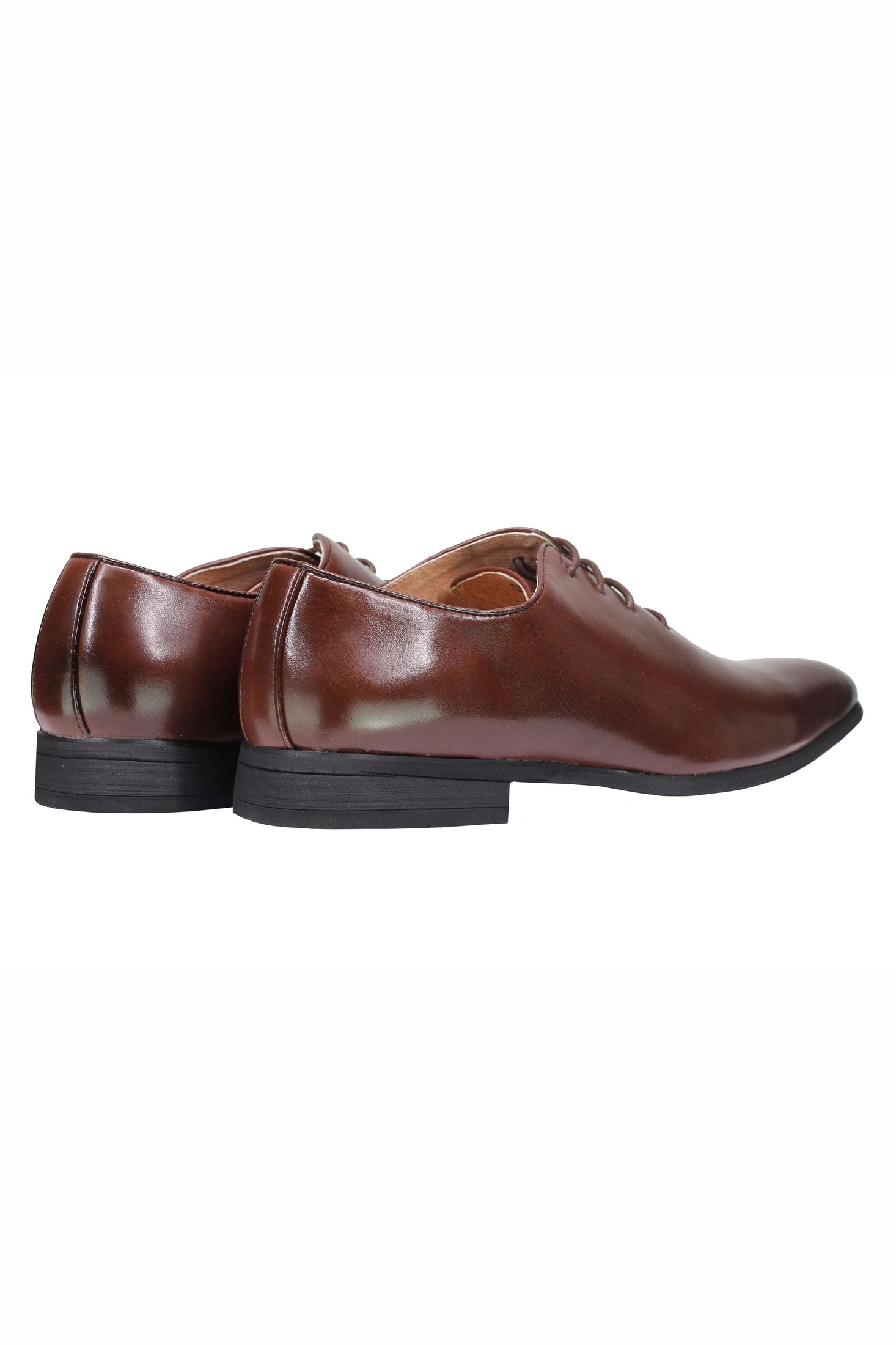 Mens Black Tan brown Classic Polished Leather Lined Upper Wholecut Oxford Shoes