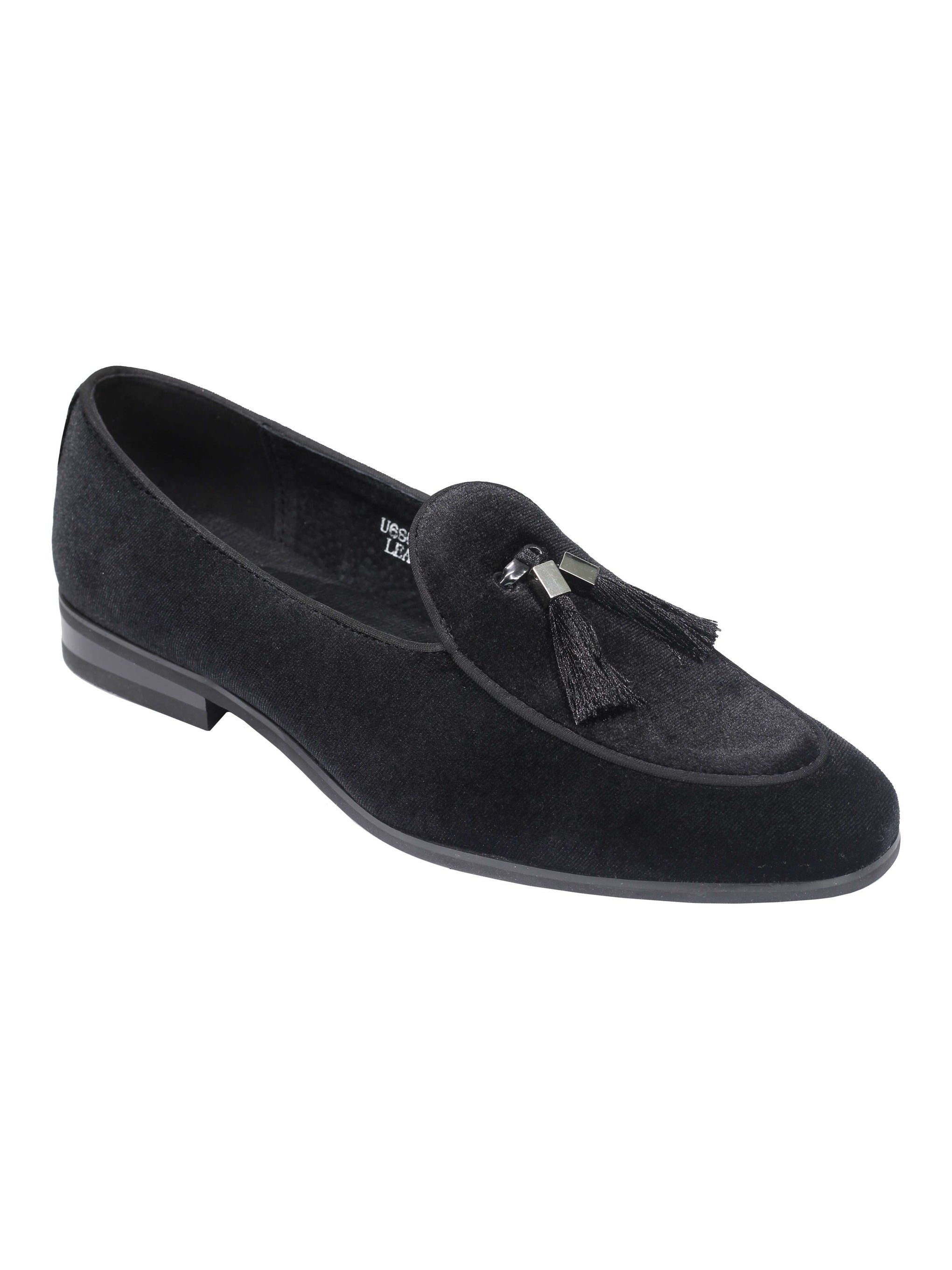 MENS LOAFERS PATENT SHINY FAUX LEATHER RETRO GOLD CREST SLIP ON WEDDING SHOES