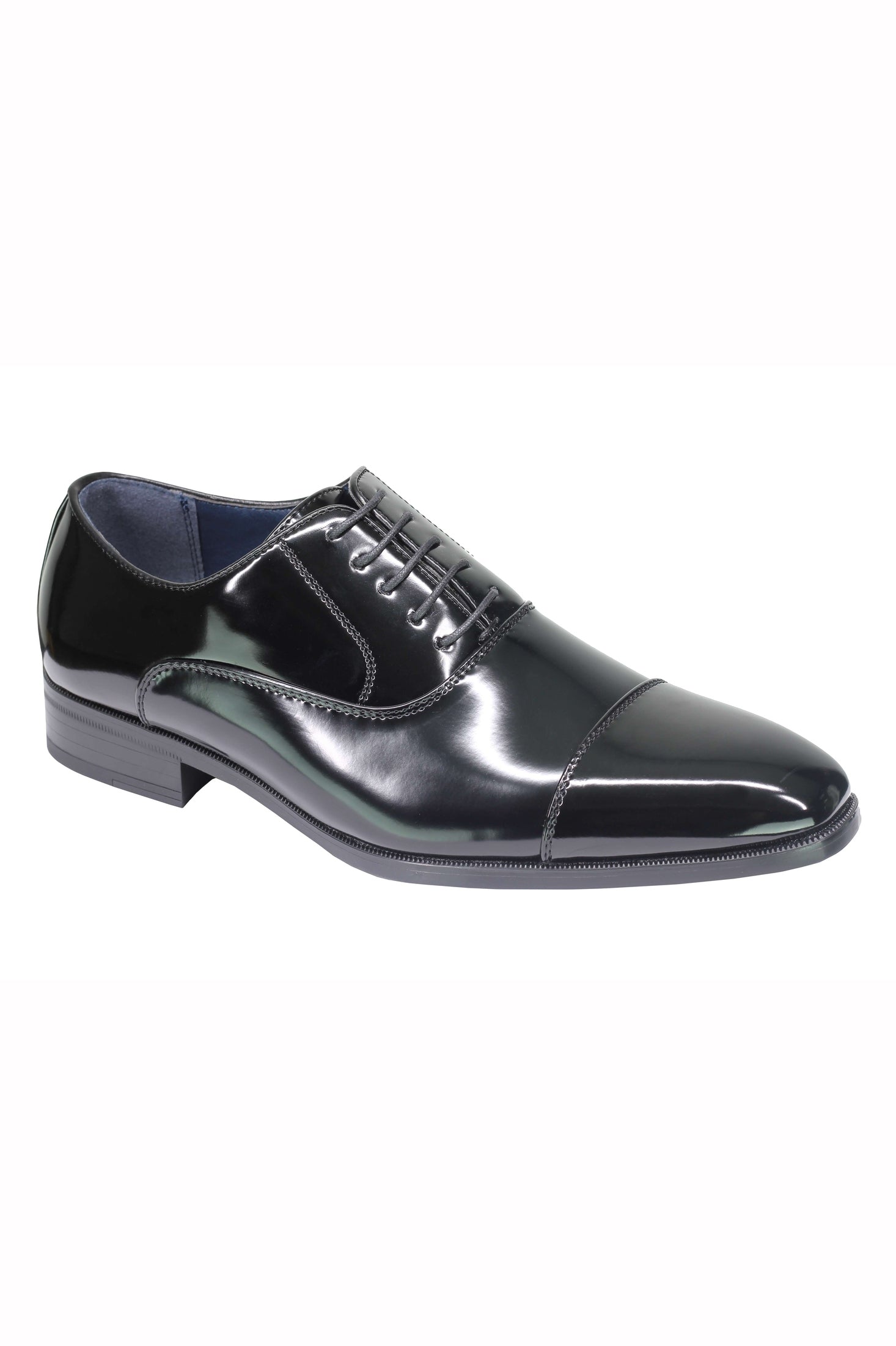 Mens Patent Leather Lined Classic Lace up Oxford Shoes Toe Cap Smart Formal