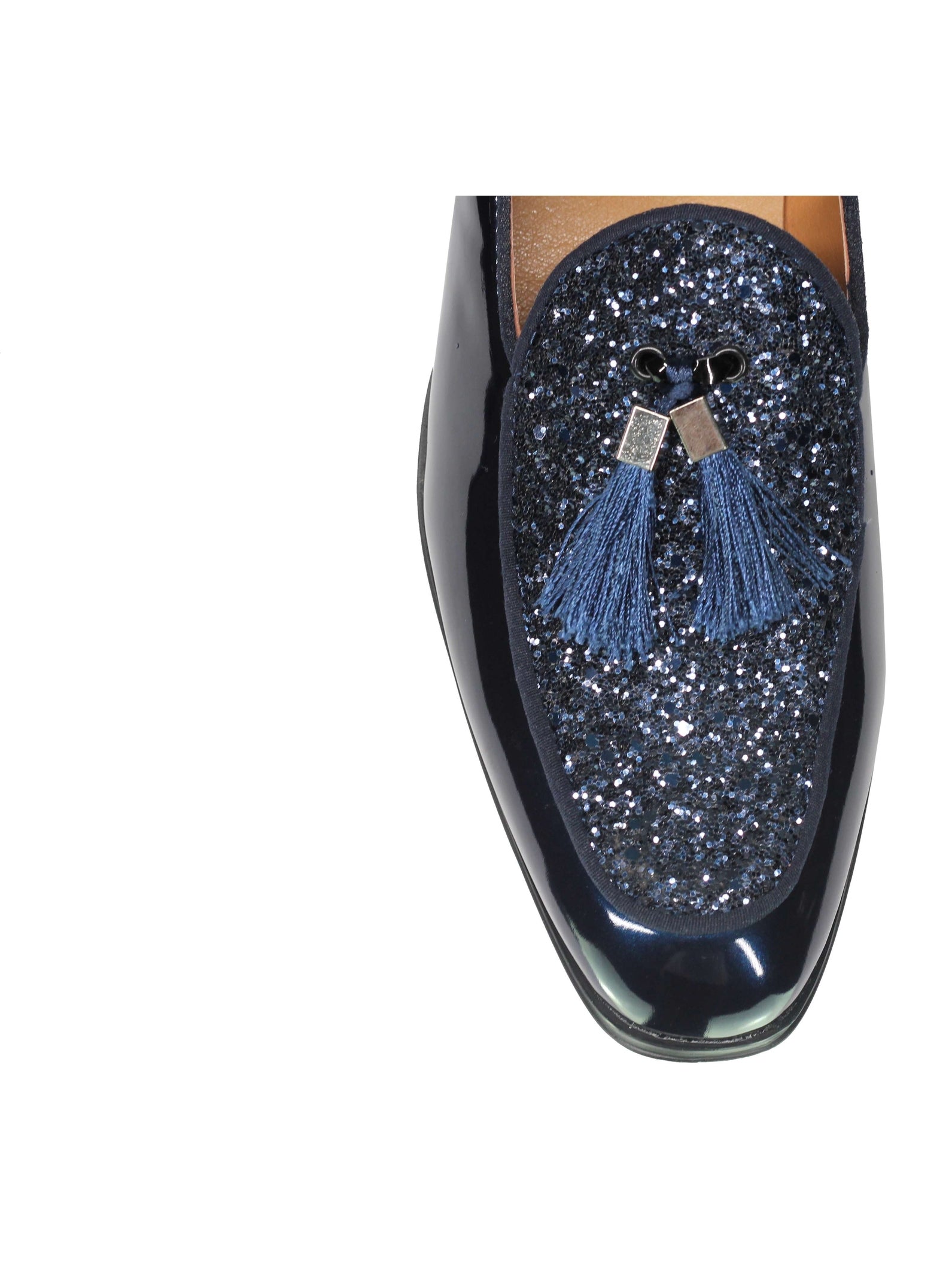 GLITTER – PATENT LEATHER TASSEL LOAFERS
