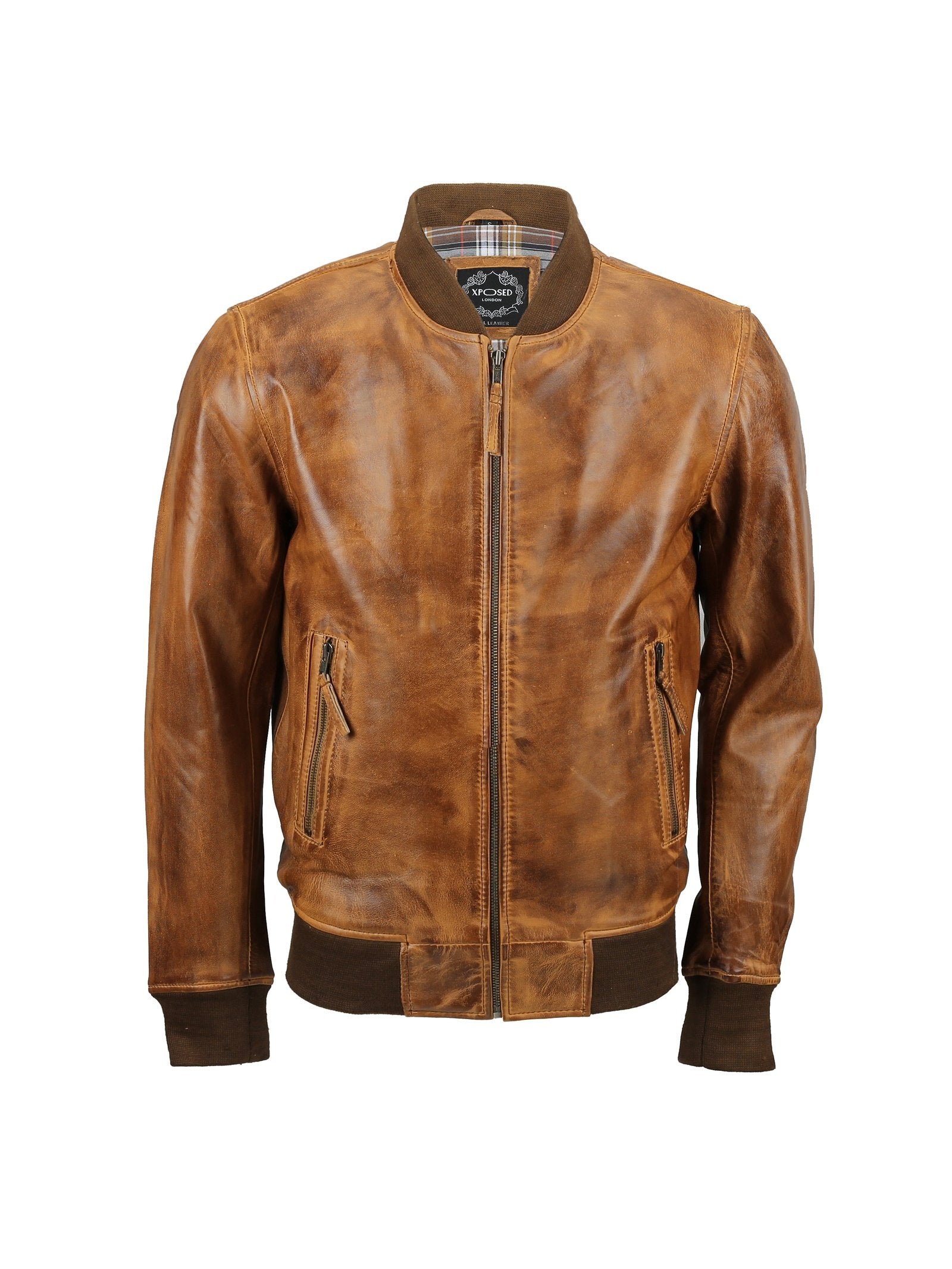BOMBER TIMBER LEATHER JACKET