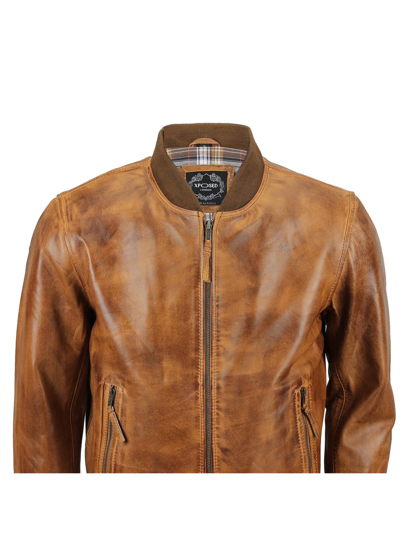 BOMBER TIMBER LEATHER JACKET