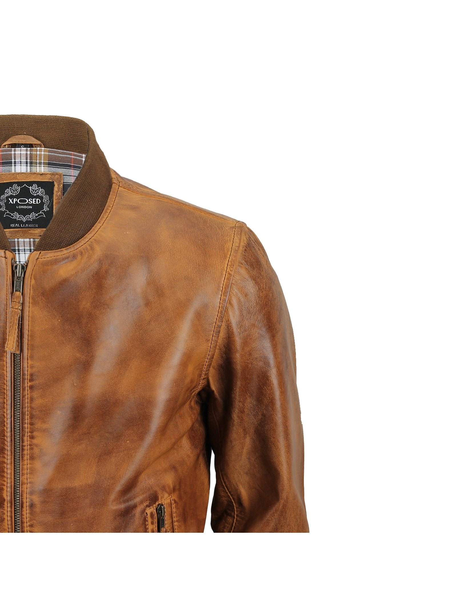 BOMBER TIMBER LEATHER JACKET