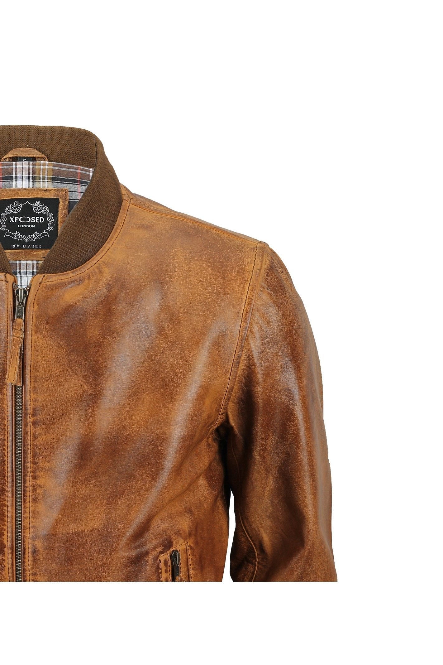 BOMBER TIMBER LEATHER JACKET