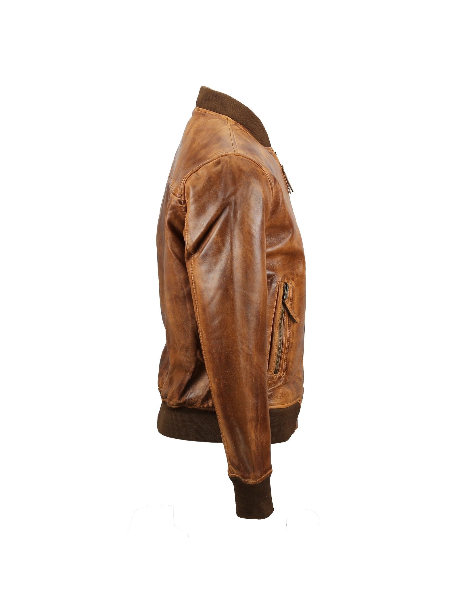 BOMBER TIMBER LEATHER JACKET